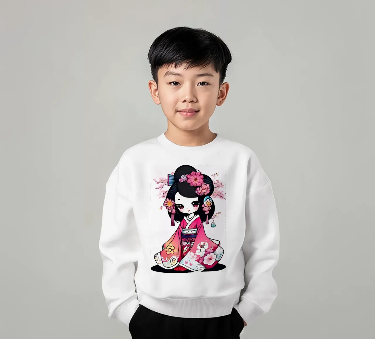 Petite Geisha 2 kids sweatshirt by Rezh creations
