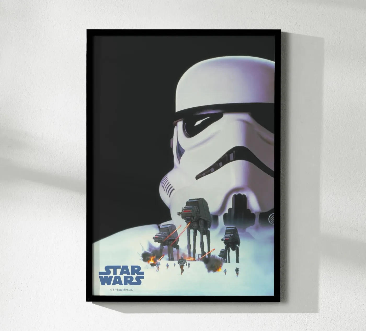 Stormtrooper & Walkers Retro Airbrush poster da Star Wars