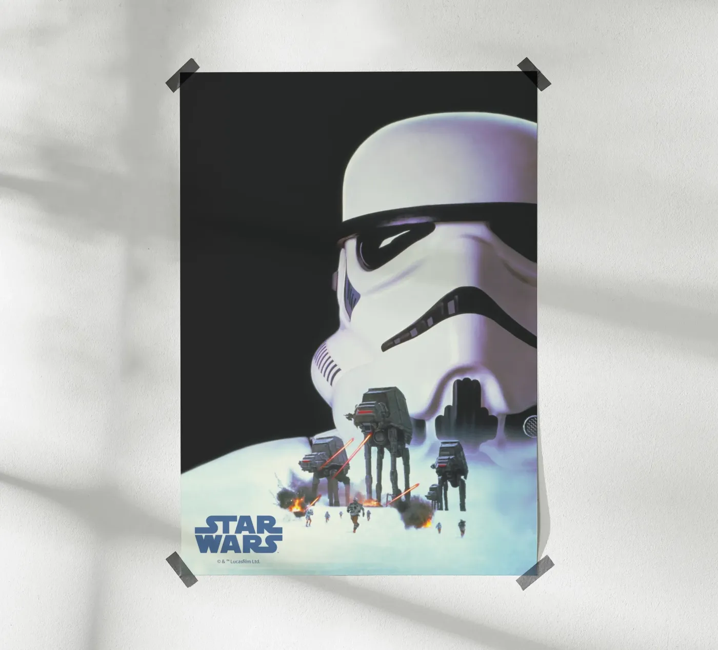 Stormtrooper & Walkers Retro Airbrush poster da Star Wars