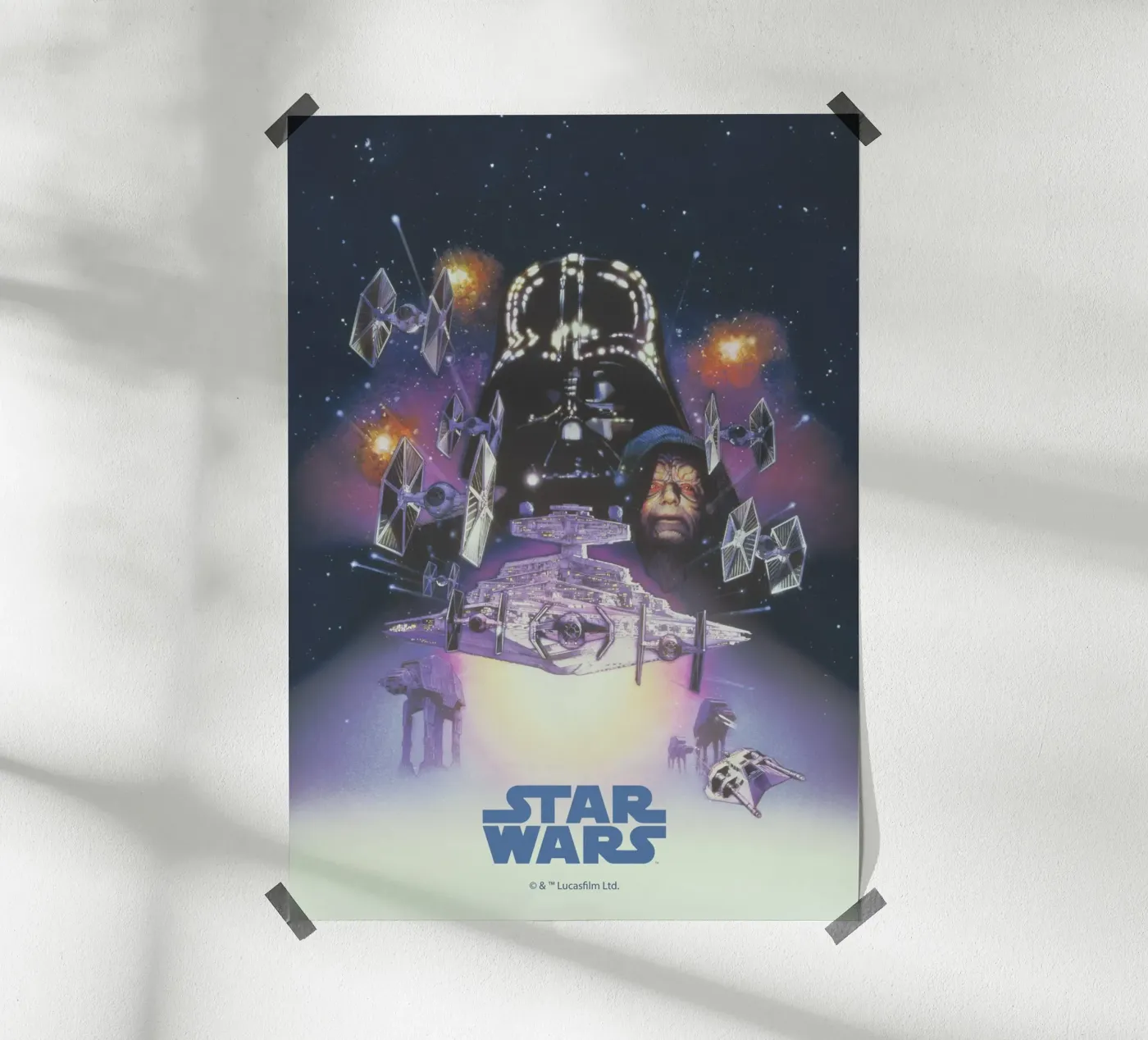 Darth Vader & The Emperor Retro Airbrush Poster von Star Wars
