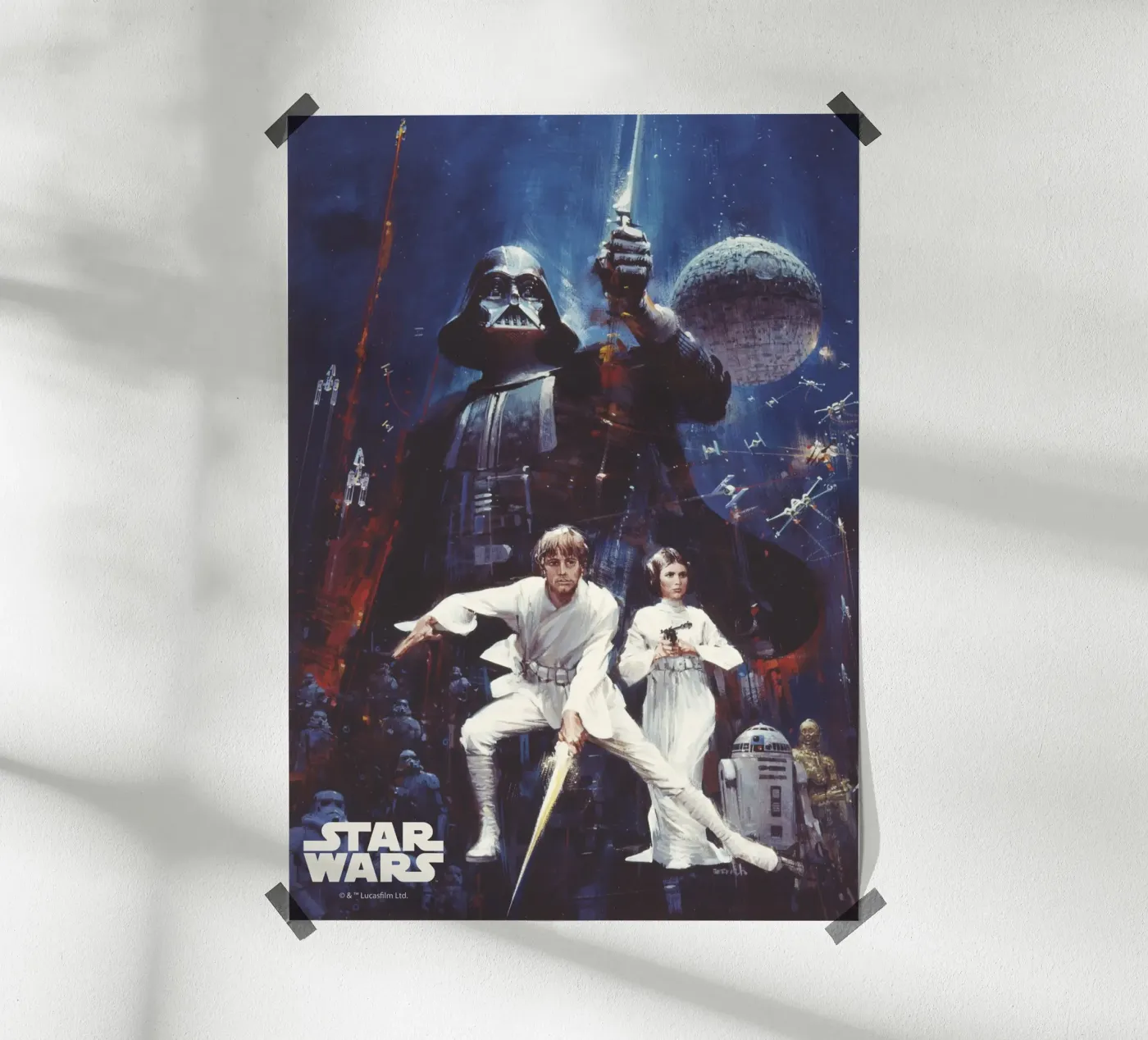 Darth Vader, Luke & Leia Impressionistic Poster von Star Wars
