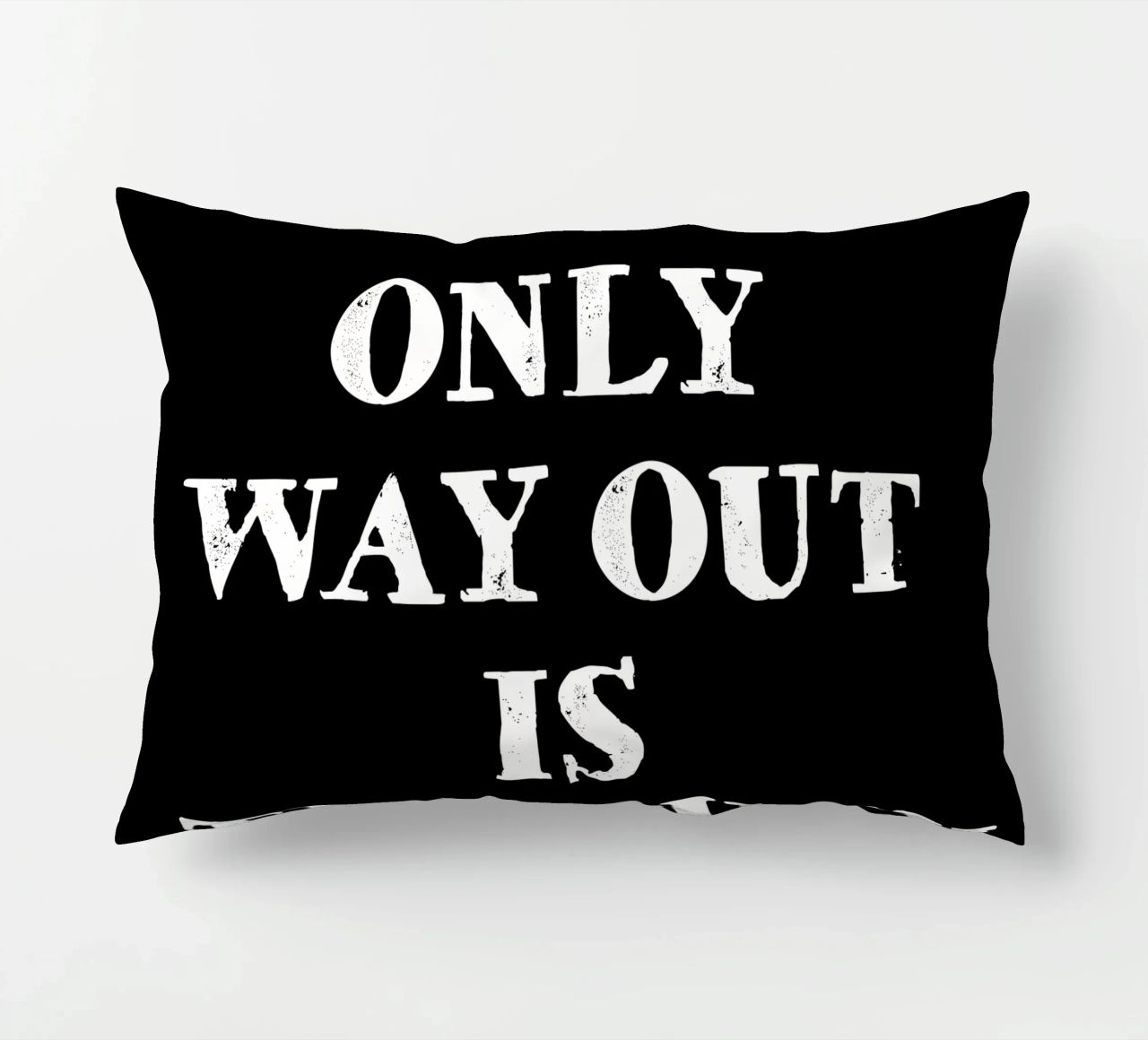 THE ONLY WAY OUT IS THROUGH cuscino da happieeagle