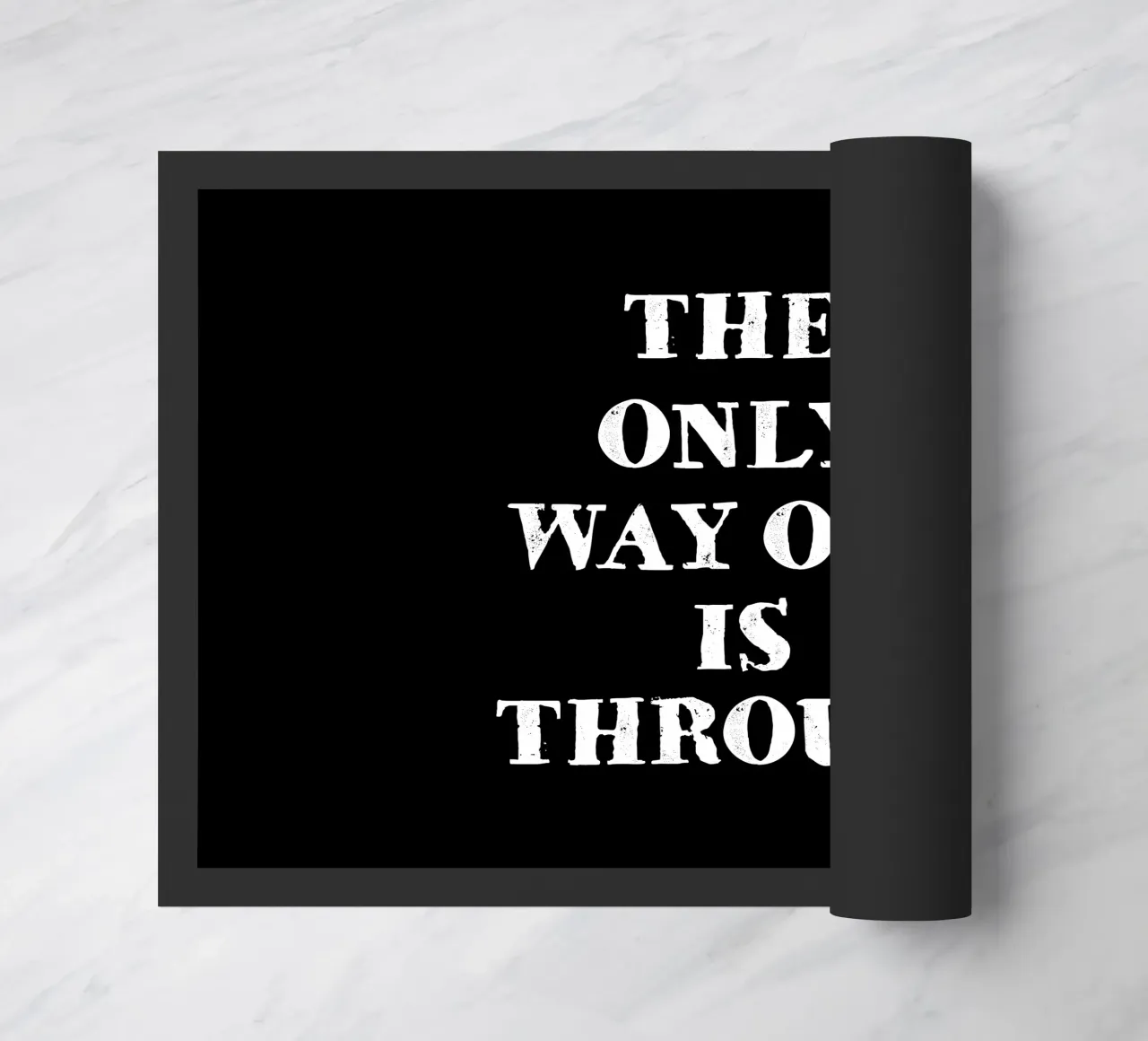 THE ONLY WAY OUT IS THROUGH doormat by happieeagle