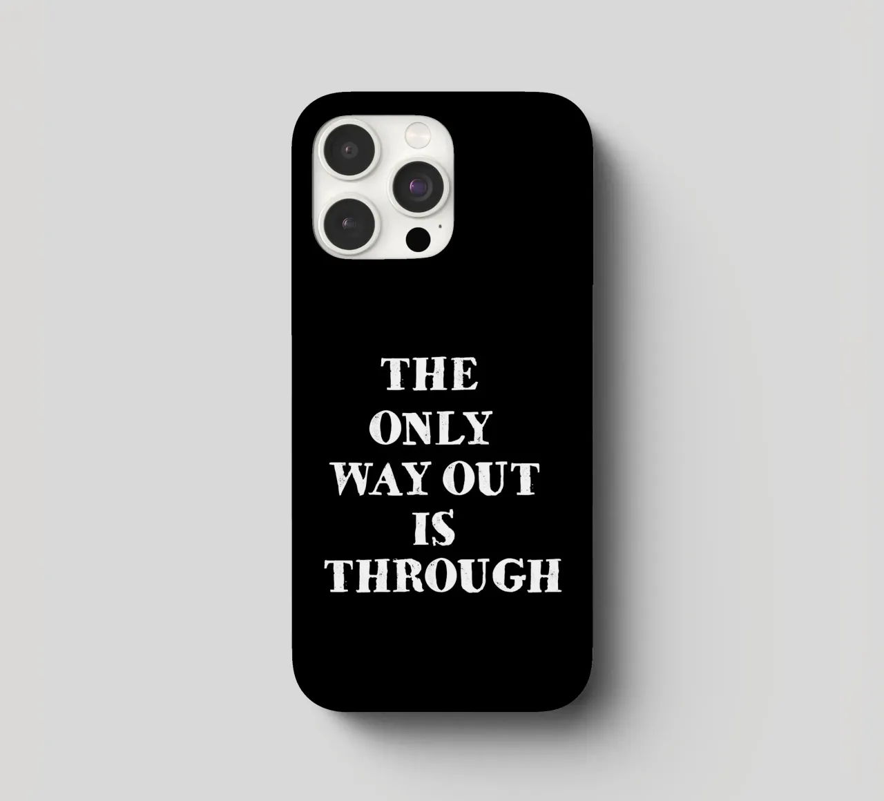 THE ONLY WAY OUT IS THROUGH cover iphone da happieeagle