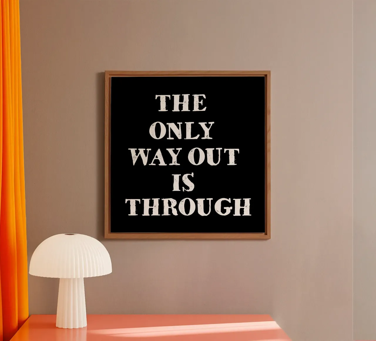 THE ONLY WAY OUT IS THROUGH Alu-Dibond von happieeagle