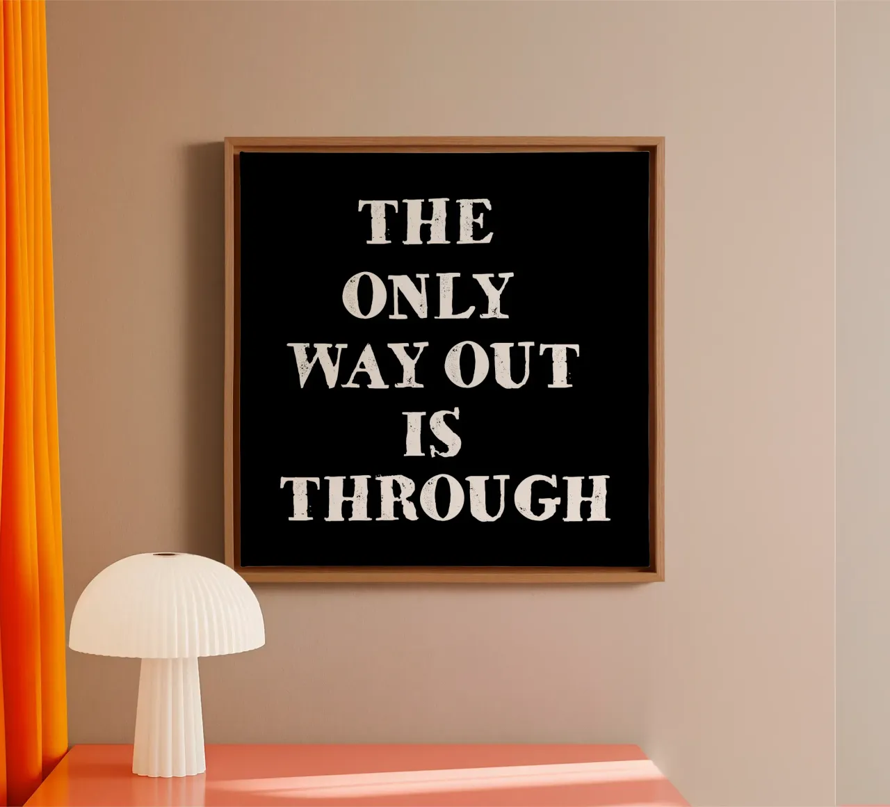 THE ONLY WAY OUT IS THROUGH tela da happieeagle