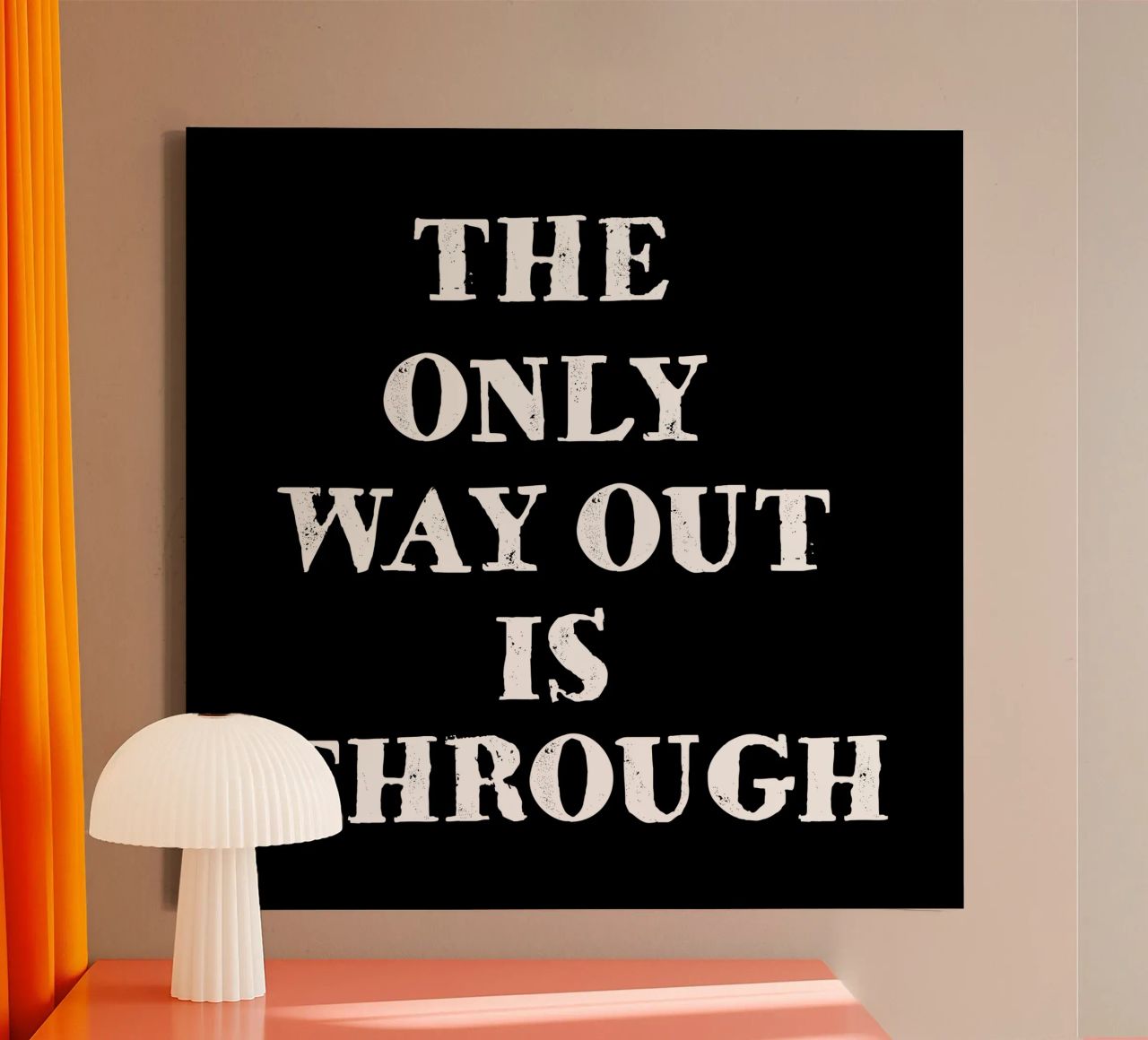 THE ONLY WAY OUT IS THROUGH tela da happieeagle