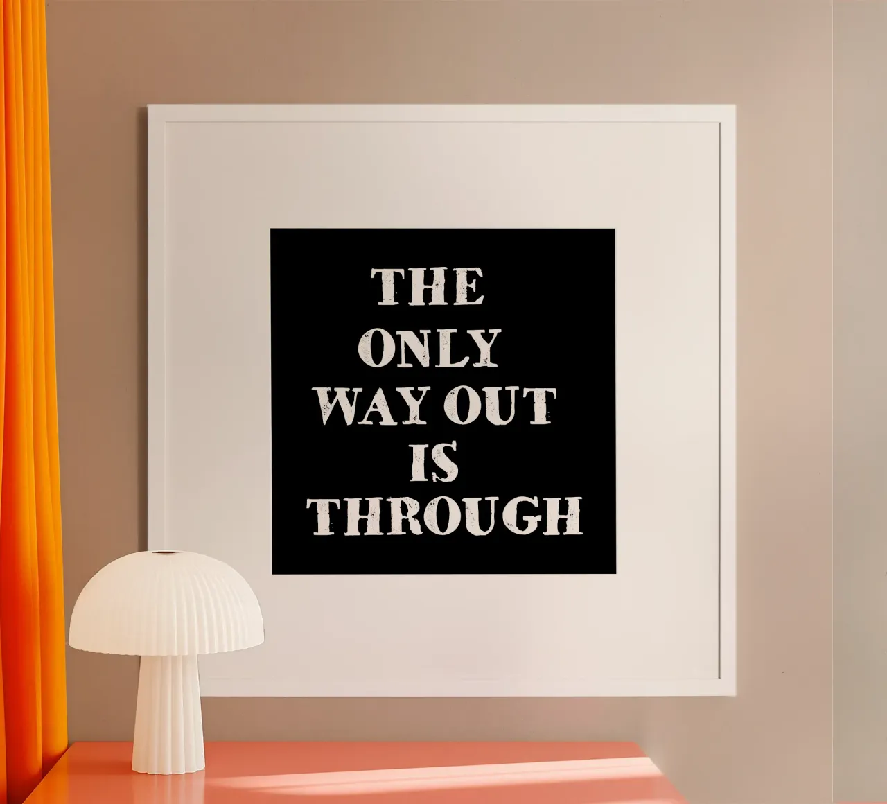 THE ONLY WAY OUT IS THROUGH Hahnemühle von happieeagle