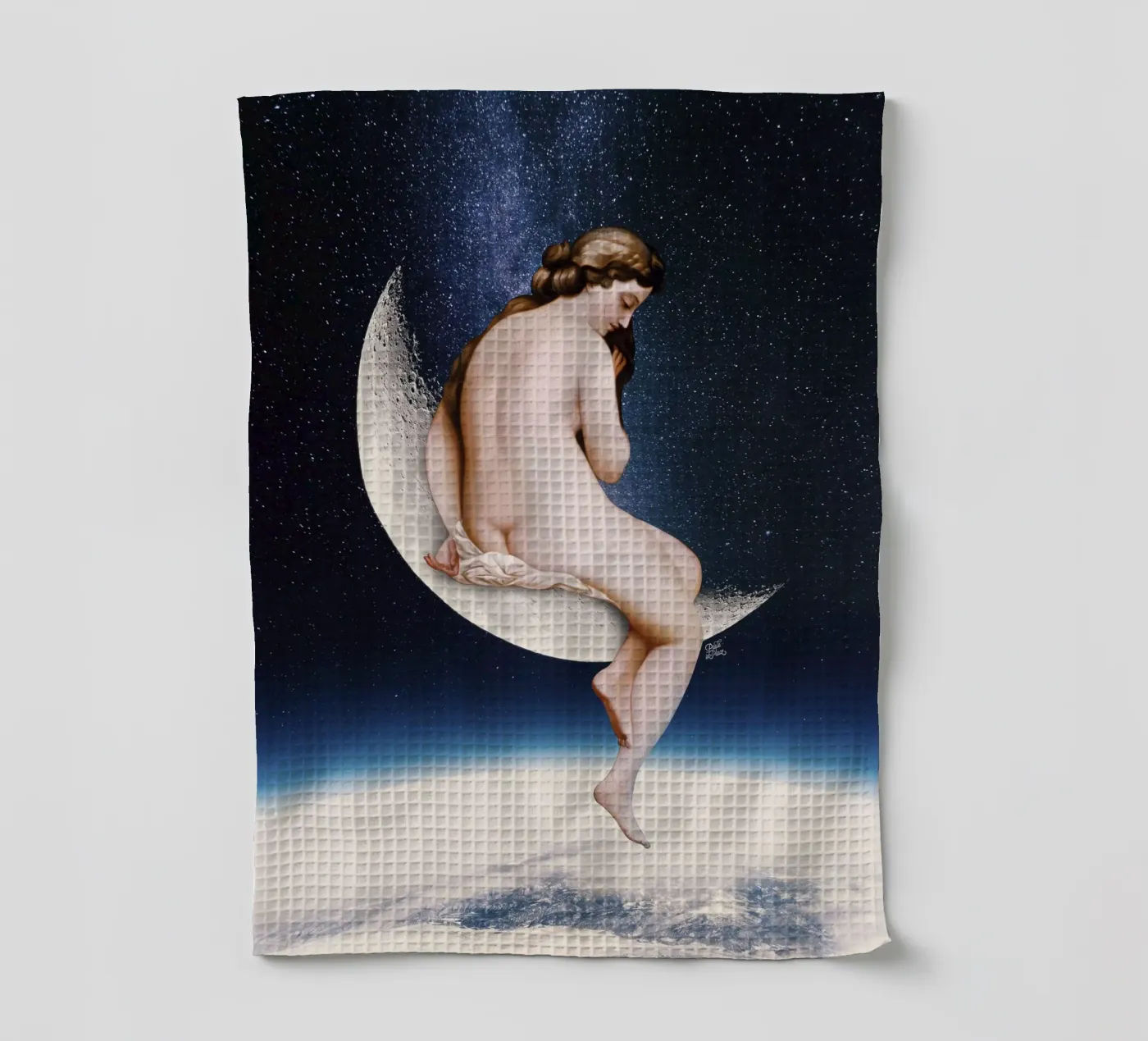 Moonwatcher tea towel by Paste in Place