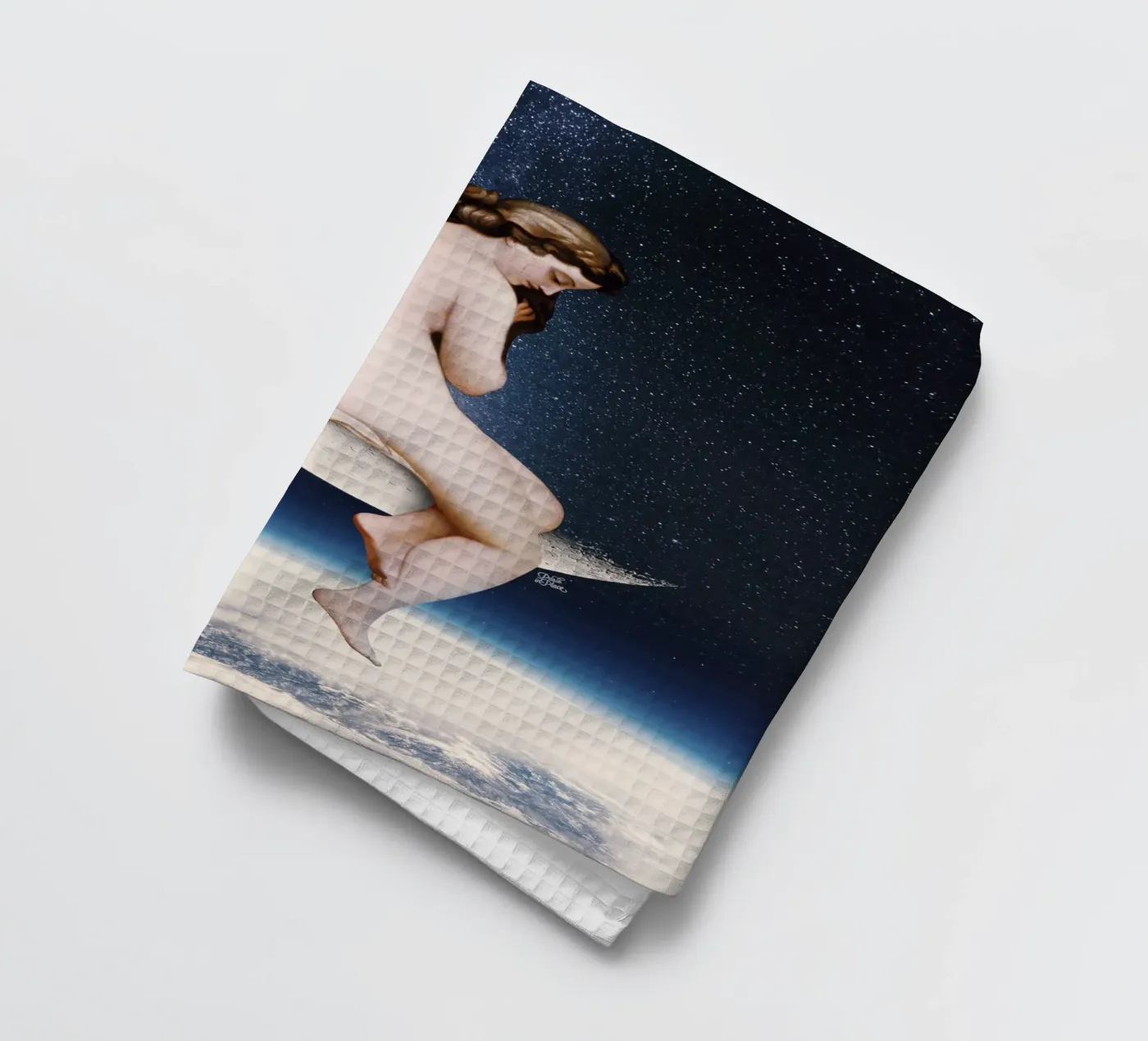 Moonwatcher tea towel by Paste in Place