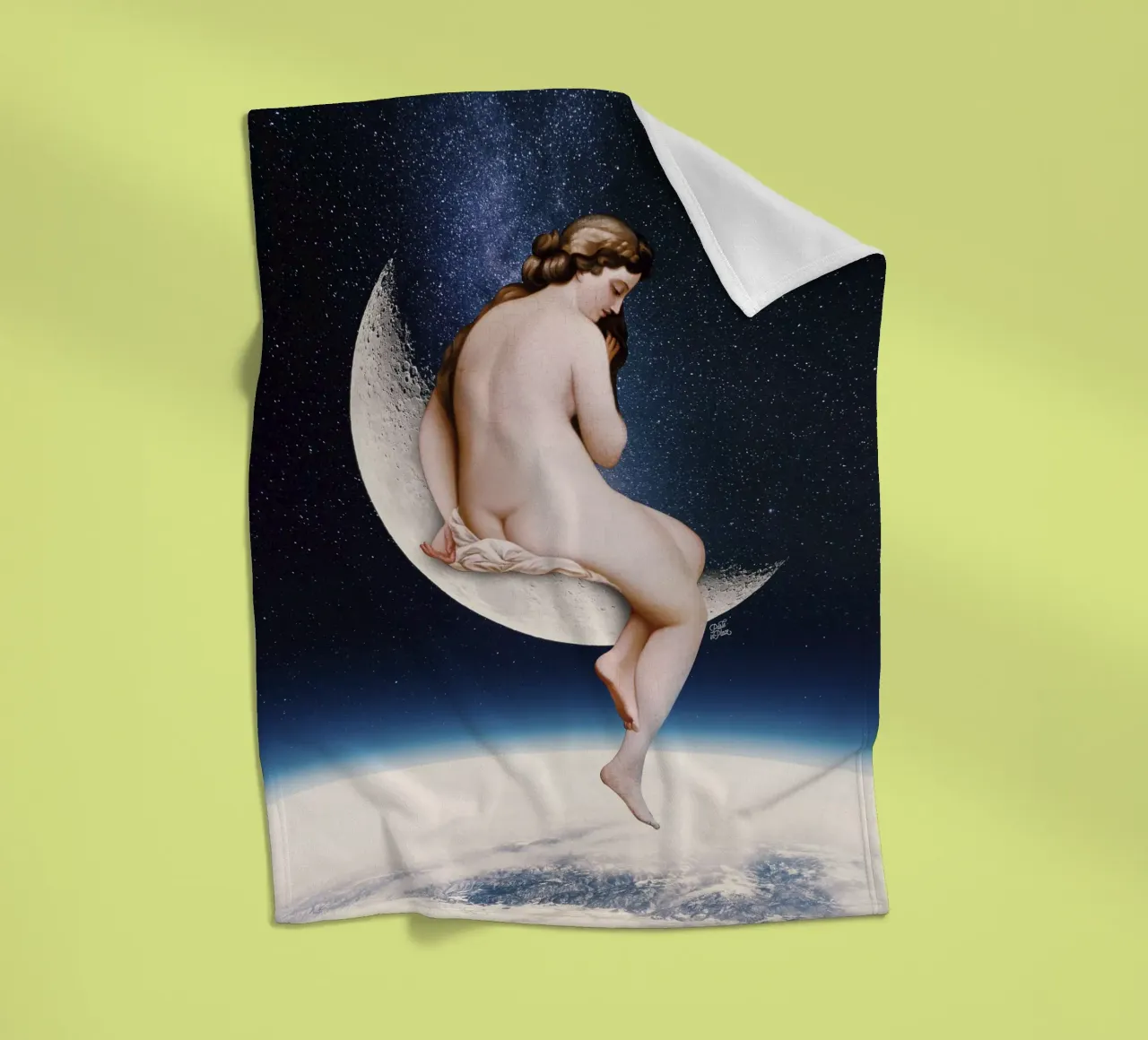 Mondbeobachter Fleecedecke von Paste in Place