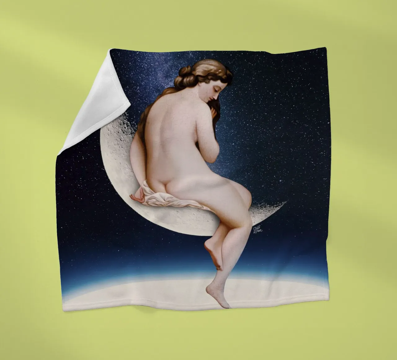 Mondbeobachter Fleecedecke von Paste in Place