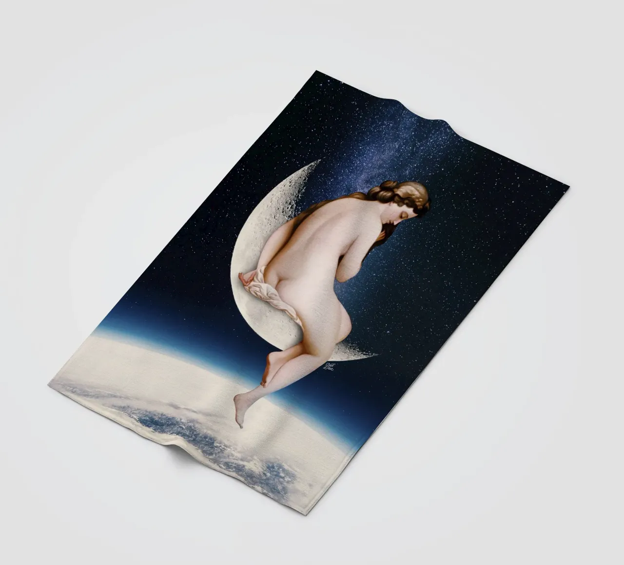 Mondbeobachter Fleecedecke von Paste in Place