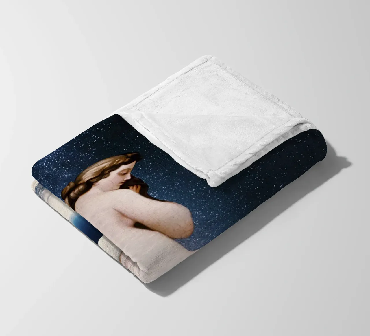 Mondbeobachter Fleecedecke von Paste in Place