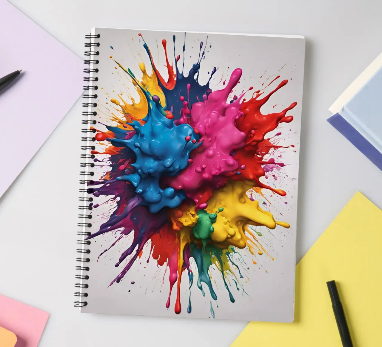 paint chip 1 spiral notebook by Rezh creations