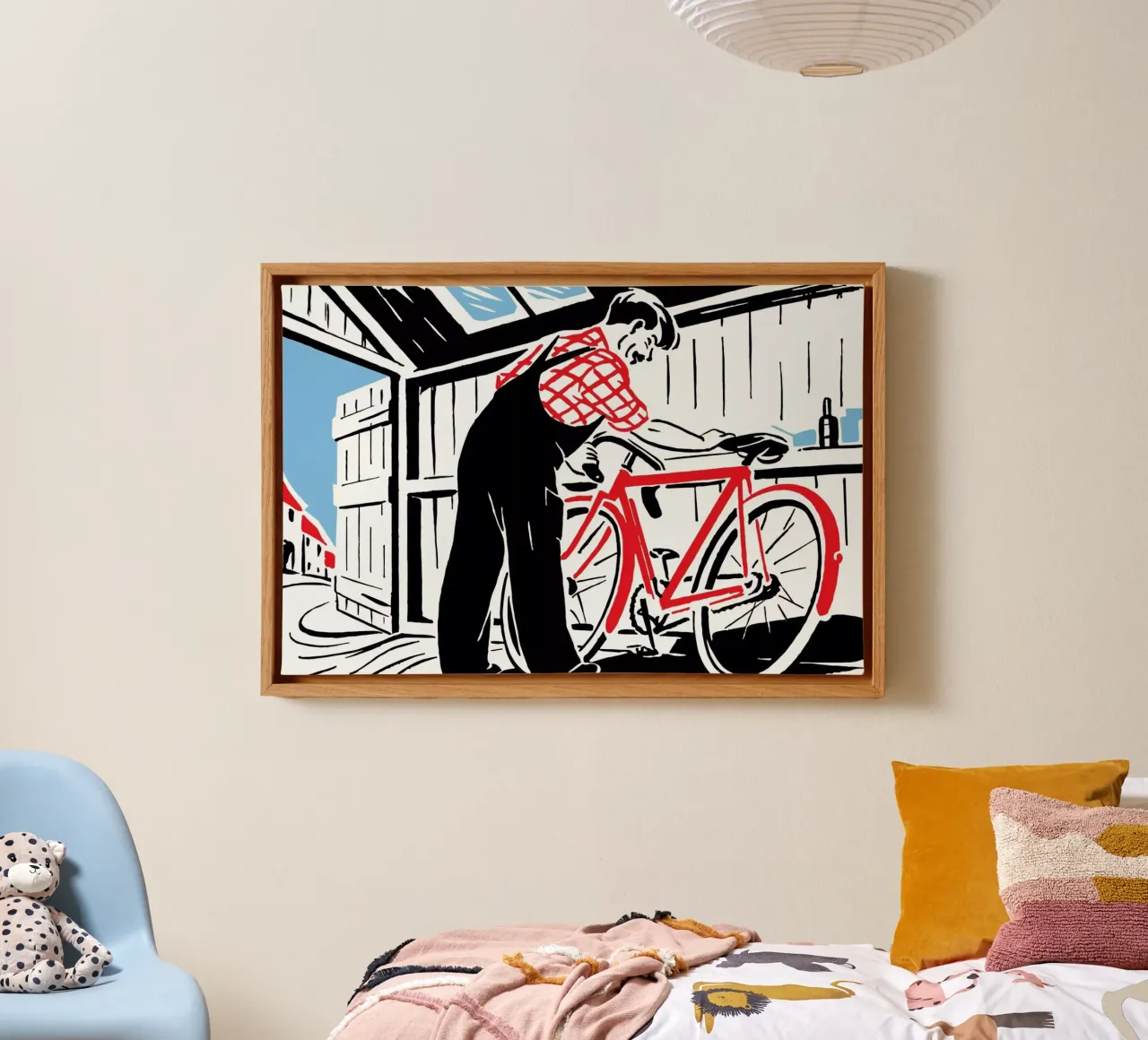 Red Bike tela con Cornice a cassetta da Hemingway Design