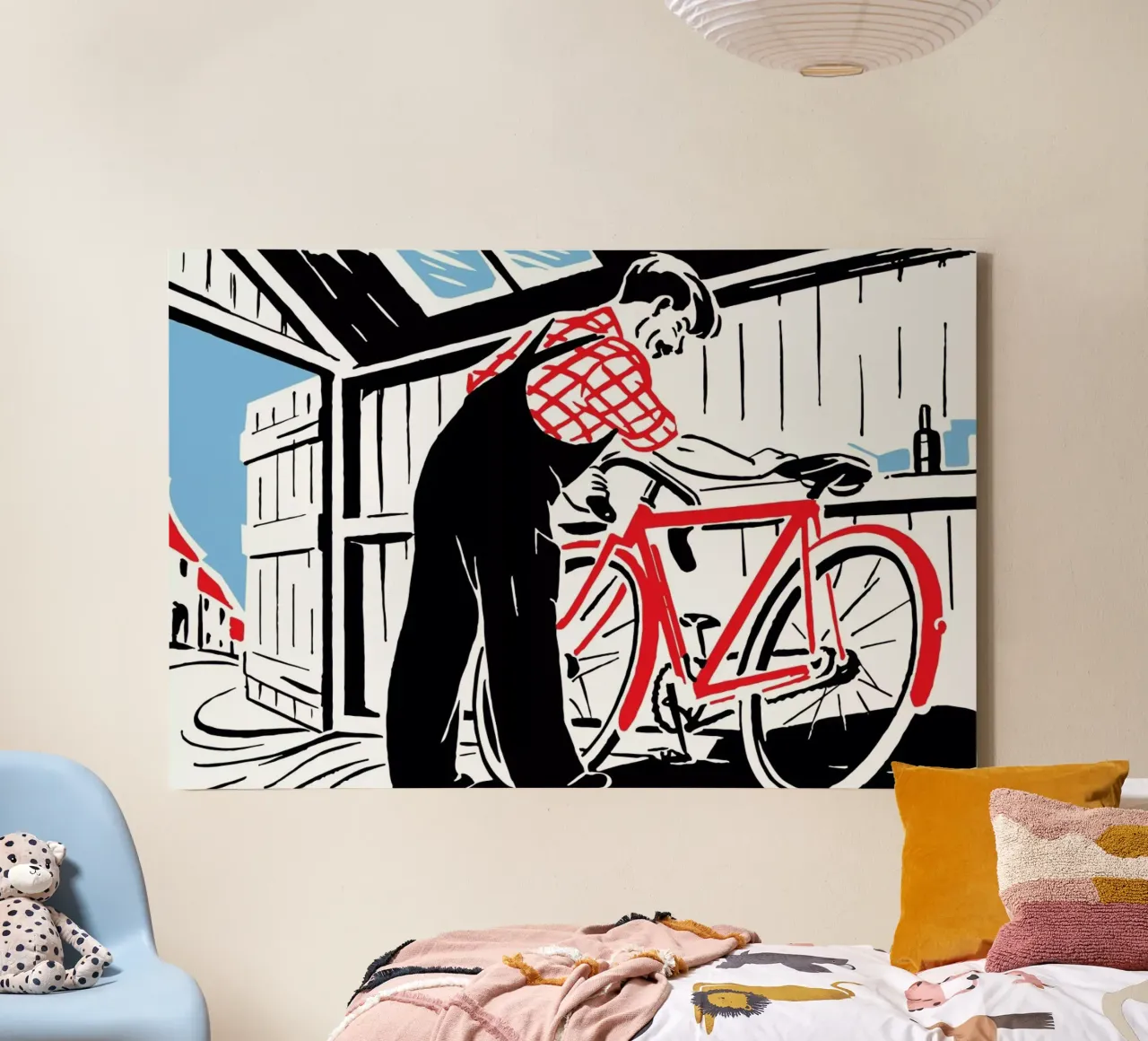 Red Bike tela con Cornice a cassetta da Hemingway Design