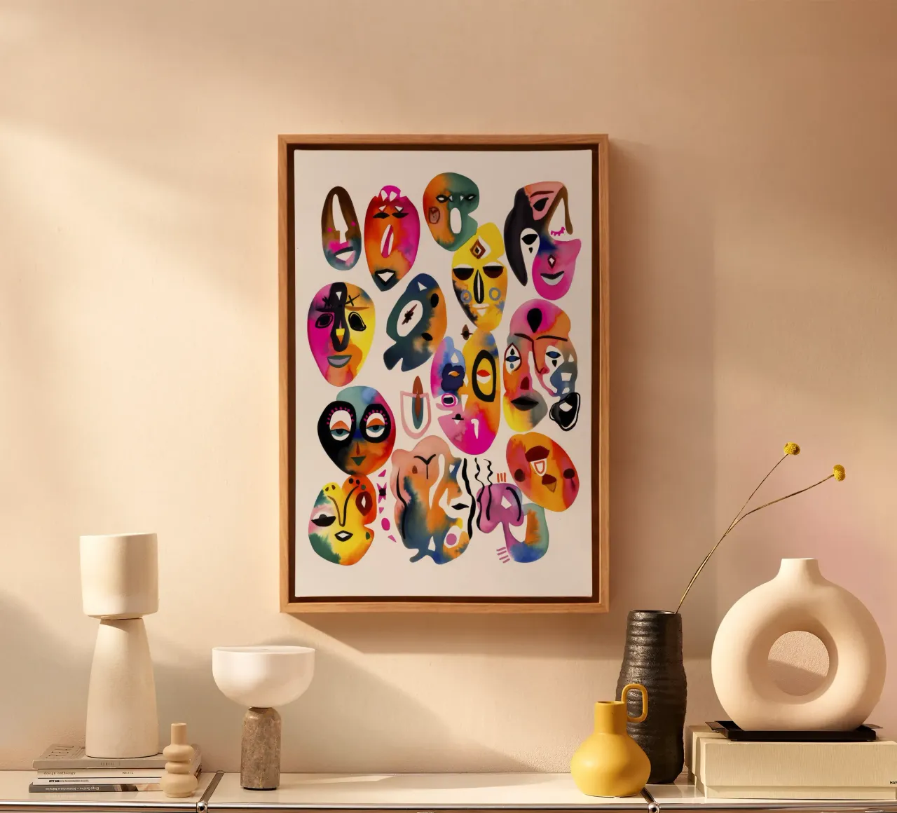 Masks tela con Cornice a cassetta da treechild