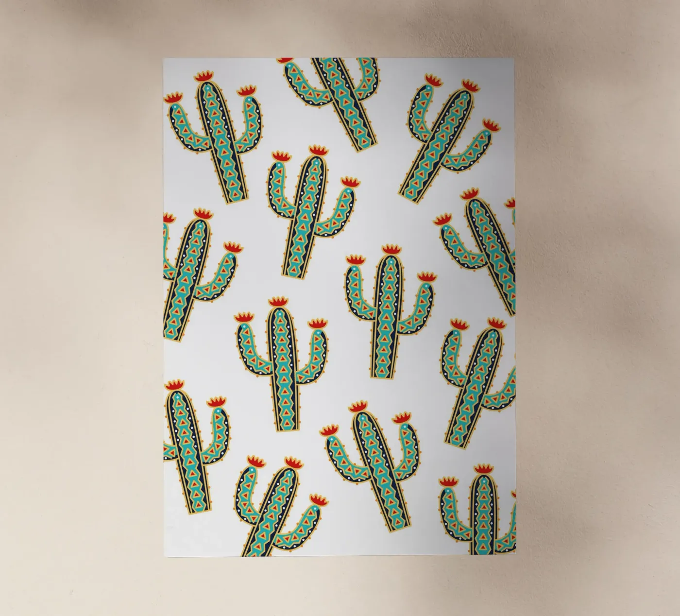 Cute cactus pattern pellicola backlit da Happypatterns