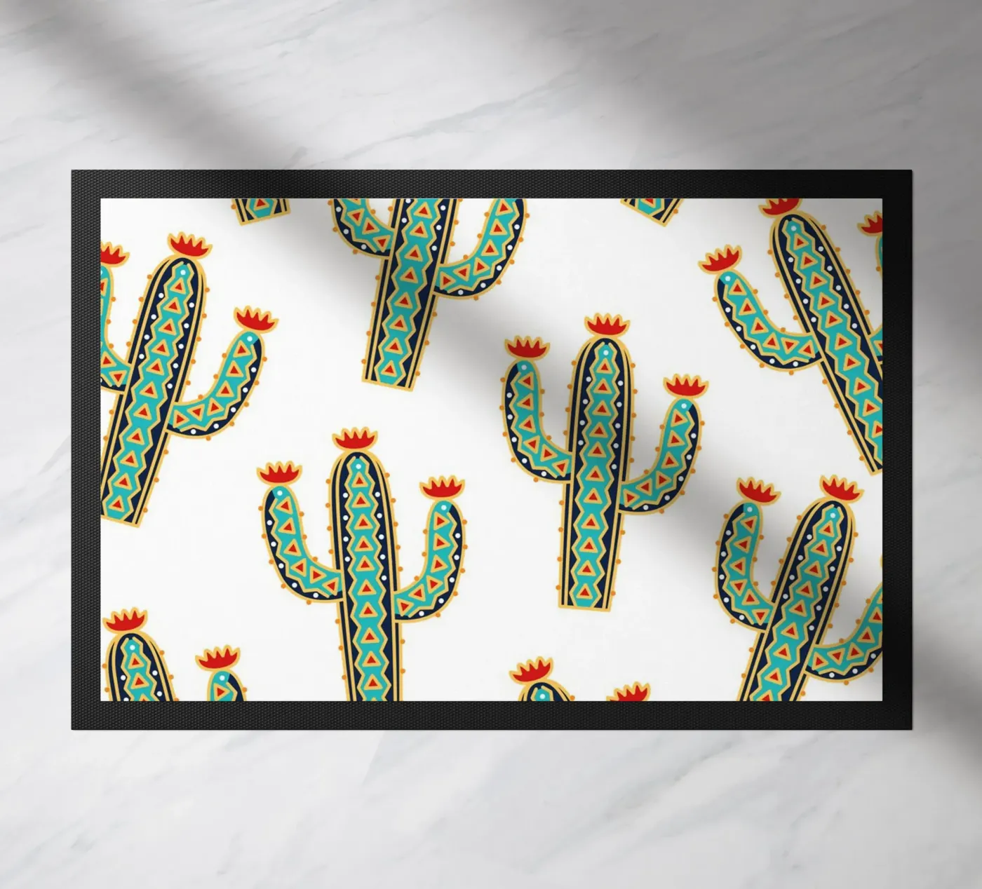 Cute cactus pattern Fußmatte von Happypatterns