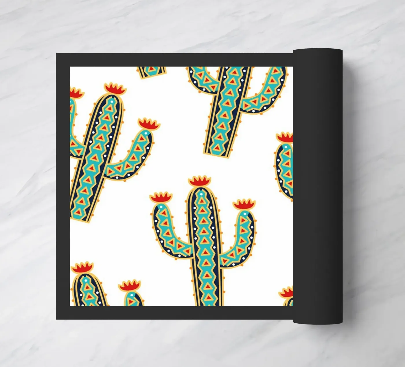 Cute cactus pattern Fußmatte von Happypatterns