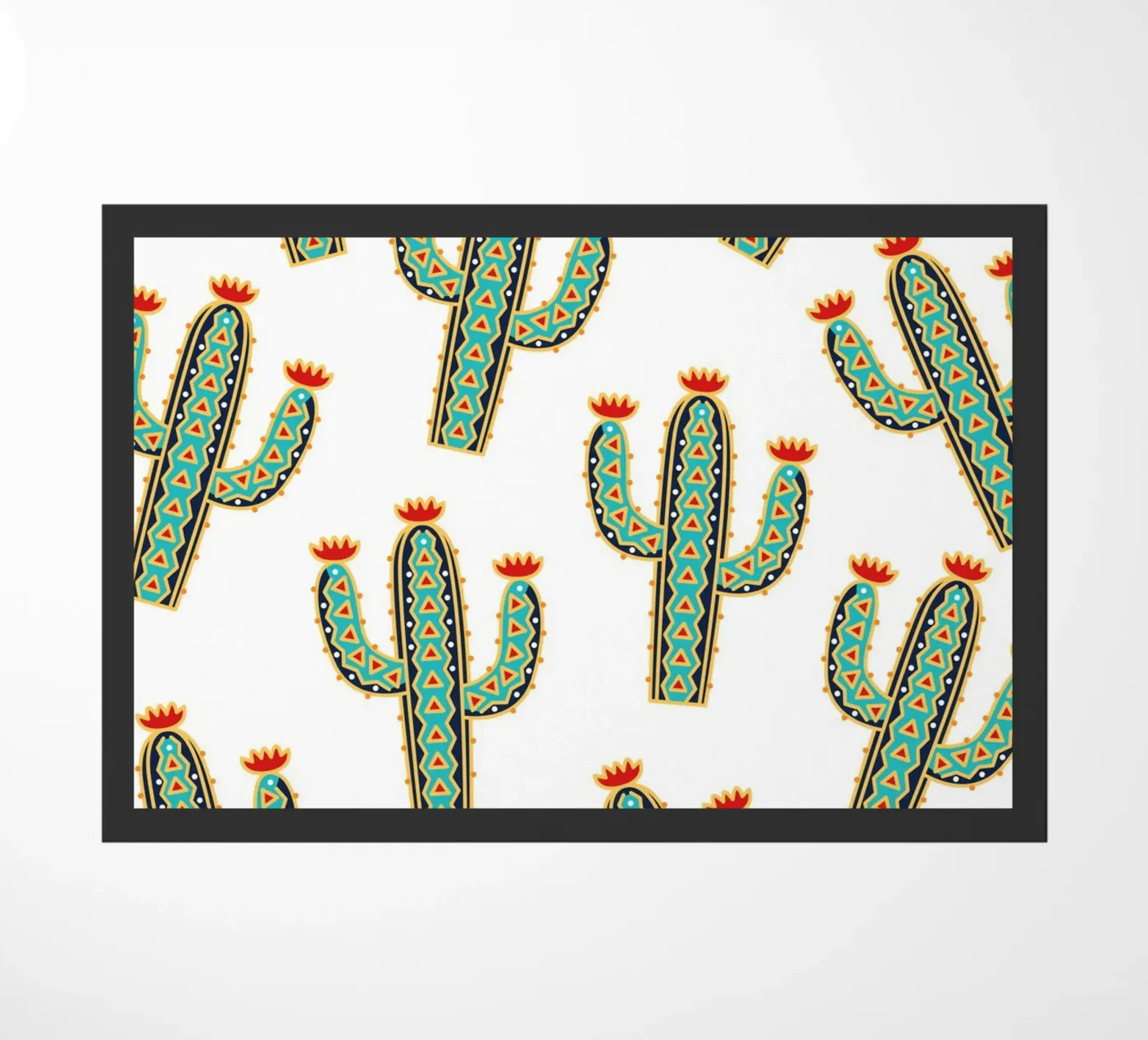 Cute cactus pattern Fußmatte von Happypatterns
