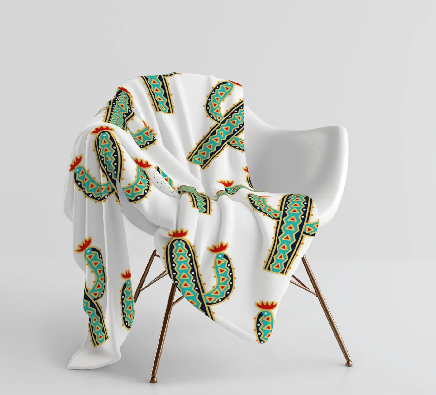Cute cactus pattern Fleecedecke von Happypatterns
