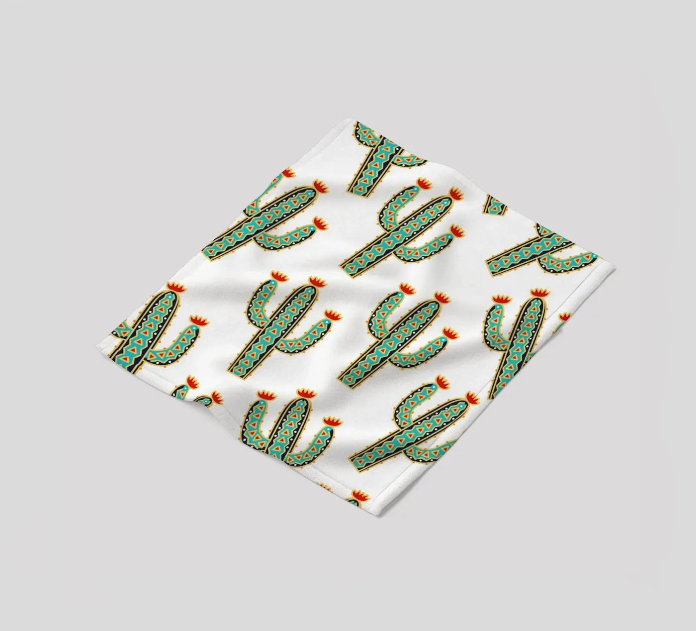 Cute cactus pattern Fleecedecke von Happypatterns