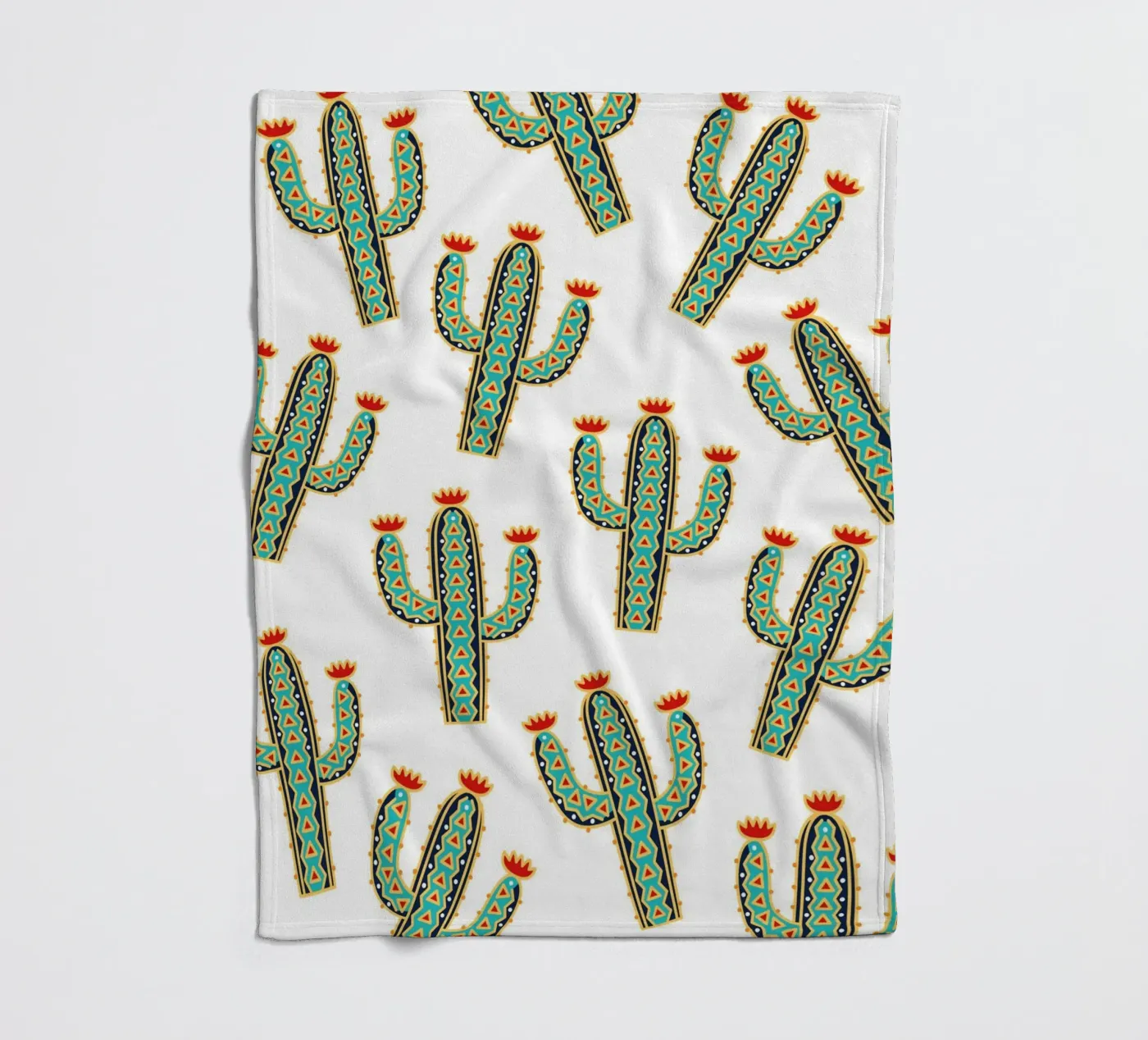 Cute cactus pattern Fleecedecke von Happypatterns