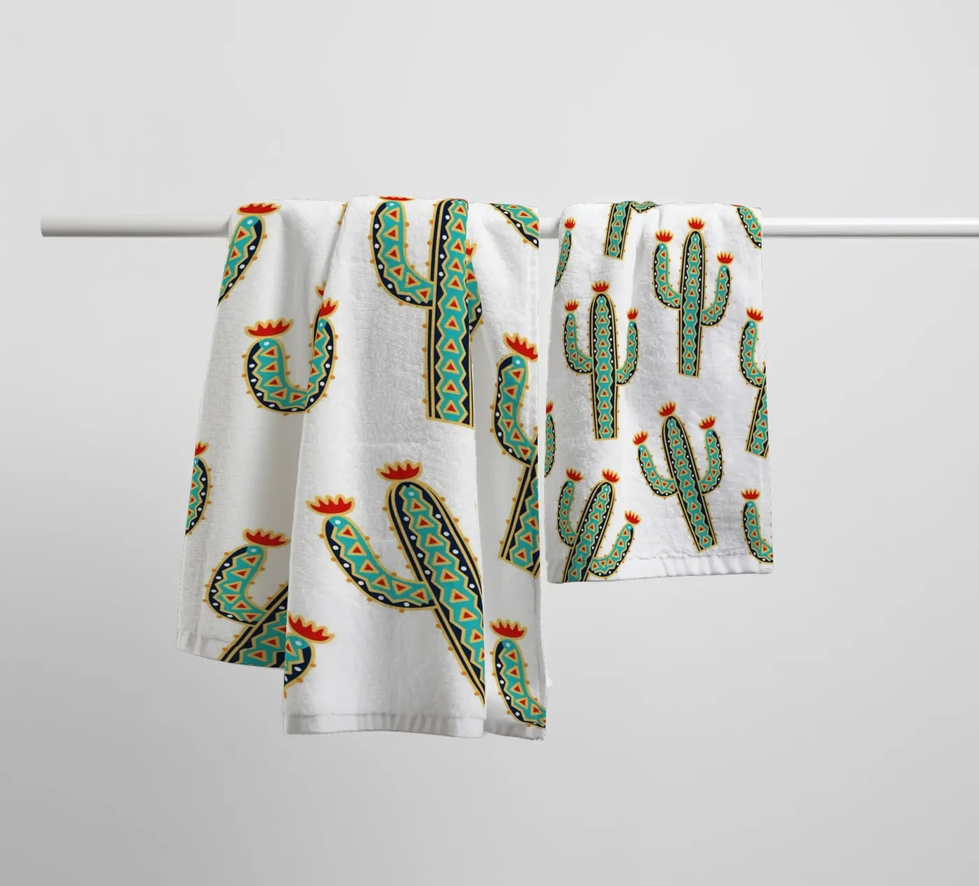 Cute cactus pattern towel by Happypatterns