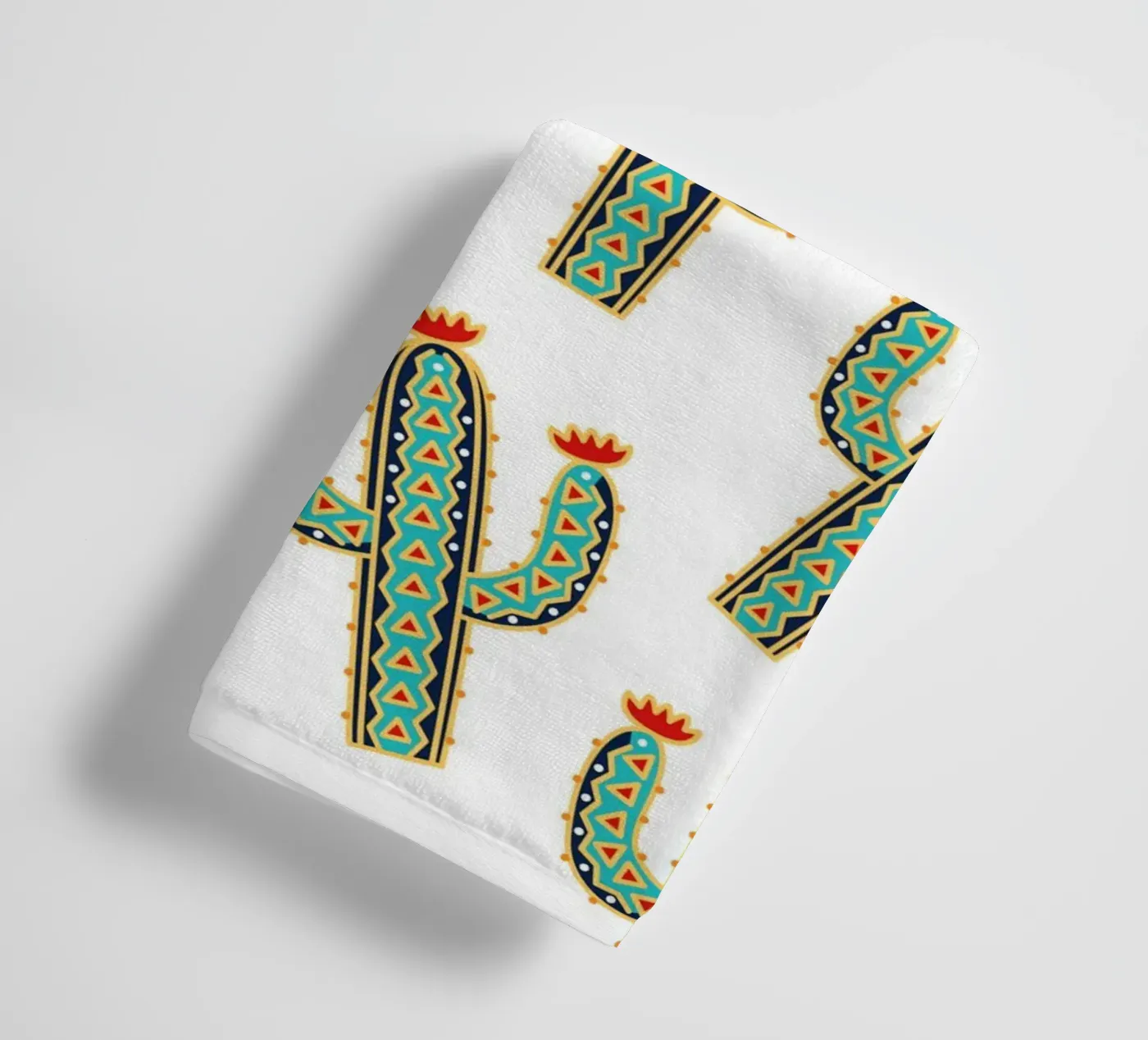 Cute cactus pattern towel by Happypatterns