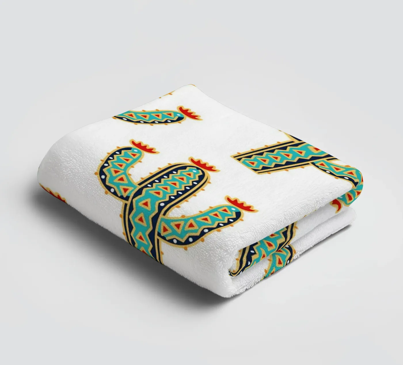 Cute cactus pattern towel by Happypatterns