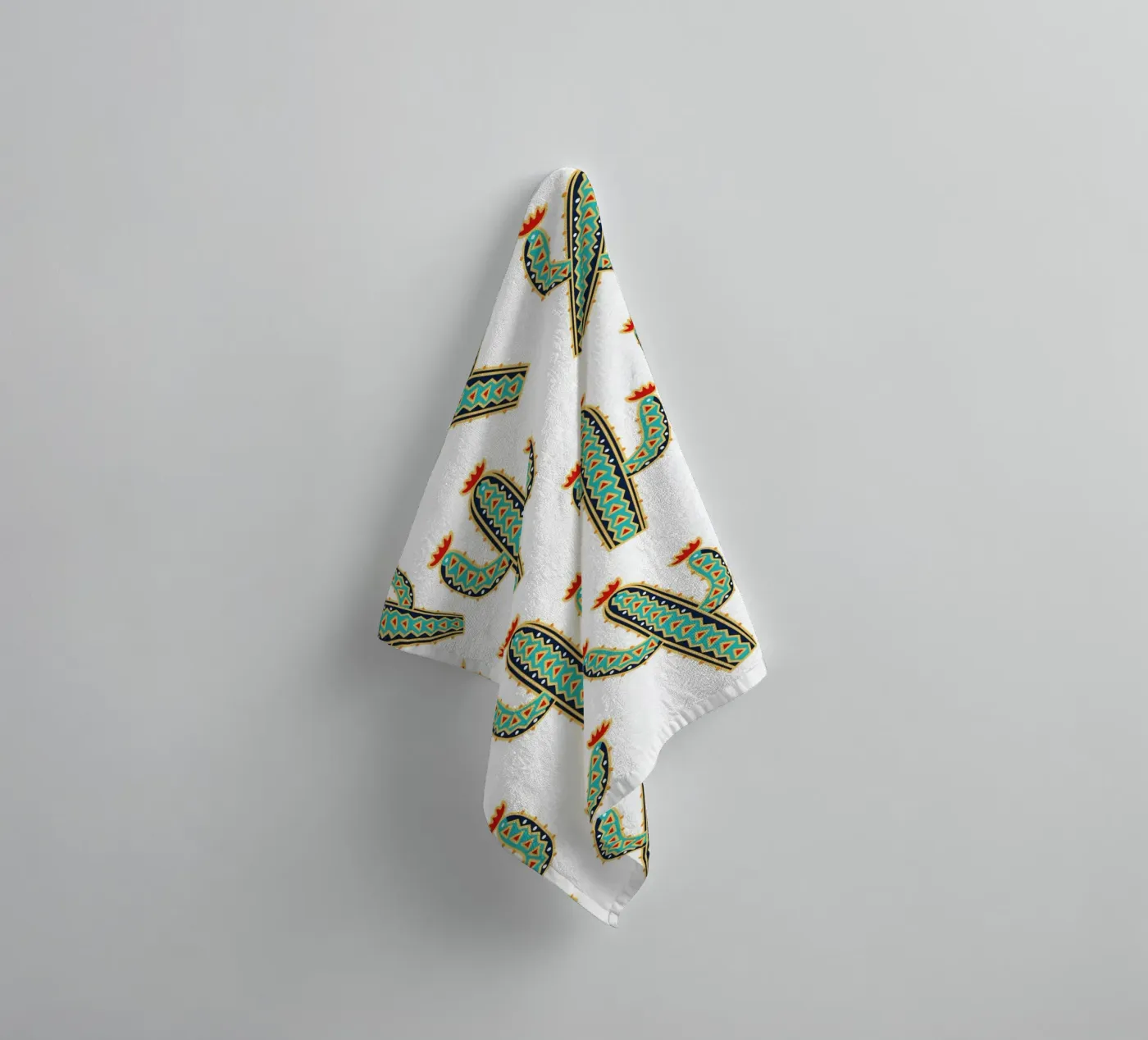 Cute cactus pattern towel by Happypatterns