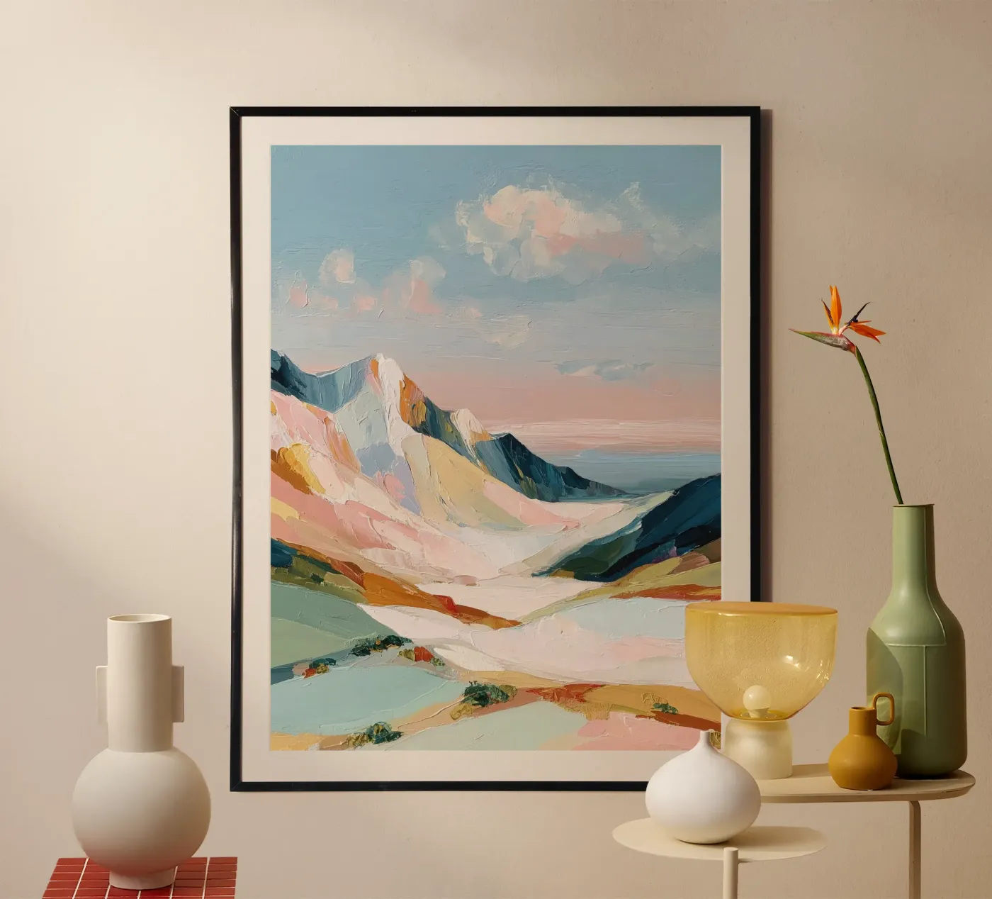 Pastel Mountain Light poster da softsoul
