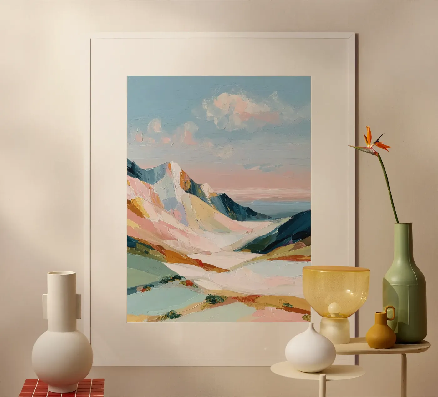 Pastel Mountain Light poster da softsoul