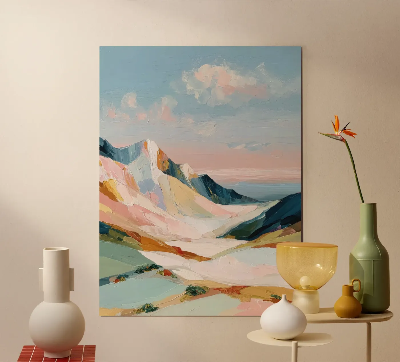 Pastel Mountain Light poster da softsoul