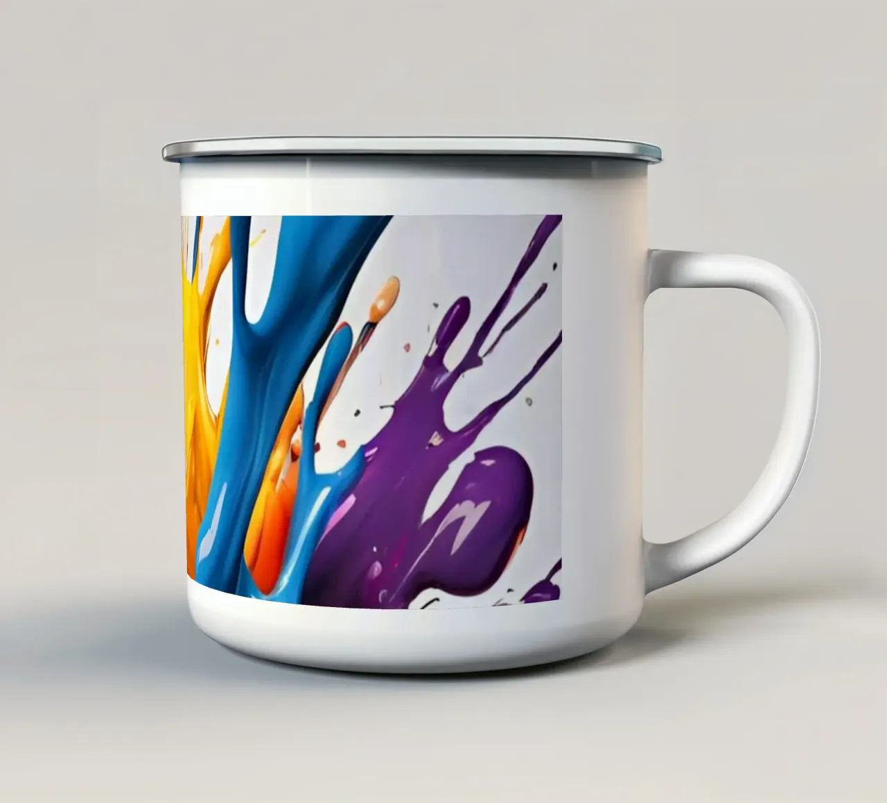 truciolo di vernice 4 tazza in smalto da Rezh creations