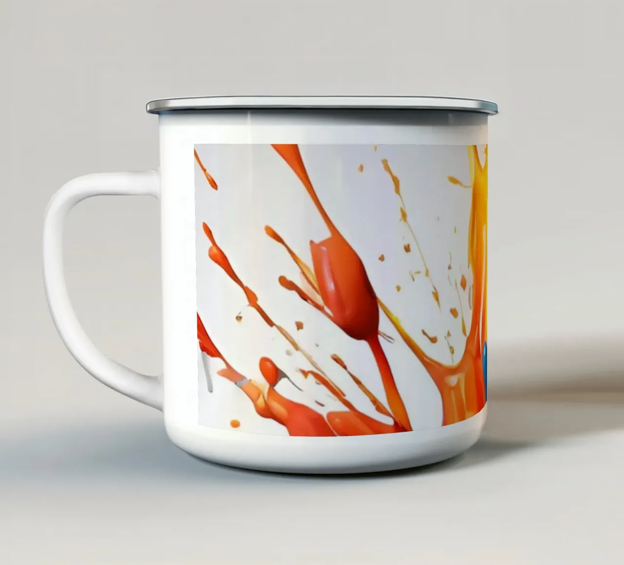 truciolo di vernice 4 tazza in smalto da Rezh creations