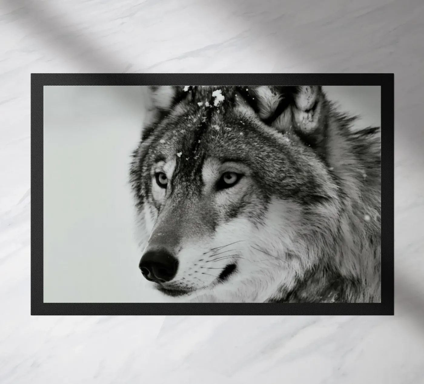 Wolf's BW doormat by PERSIE