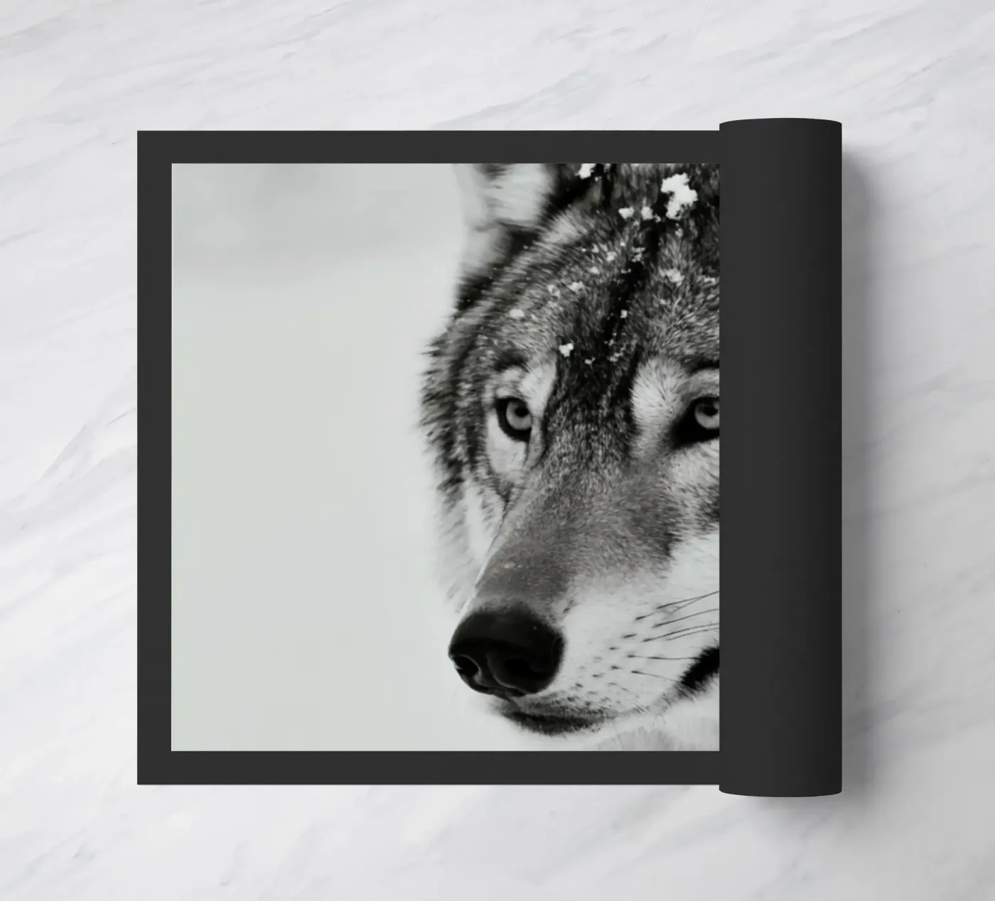 Wolf's BW doormat by PERSIE