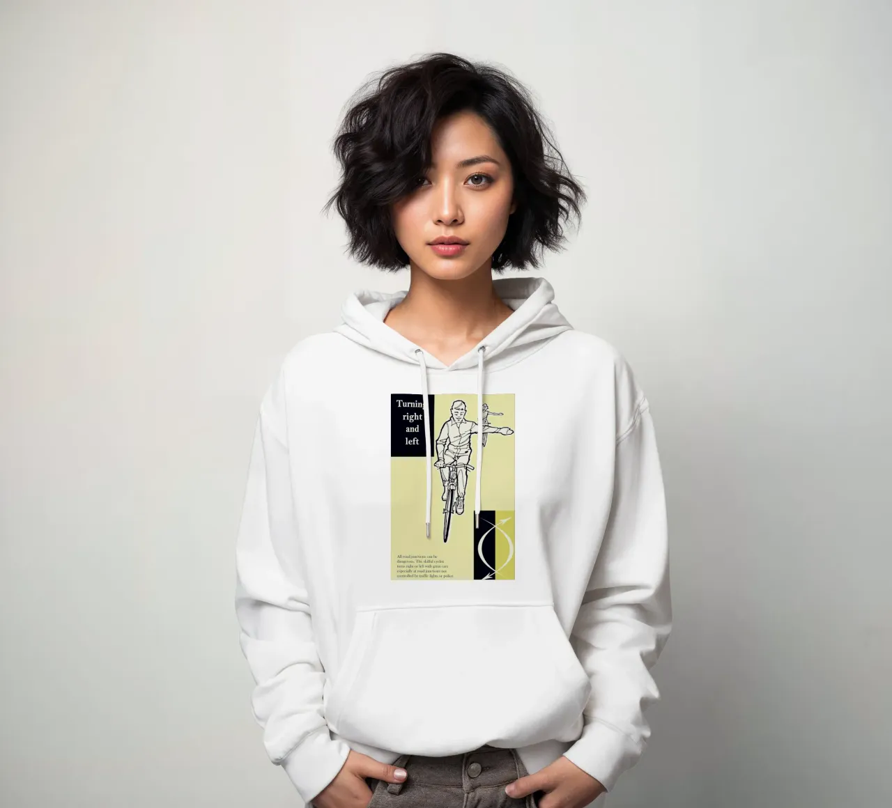 Turn Right and Left felpa con cappuccio da Hemingway Design