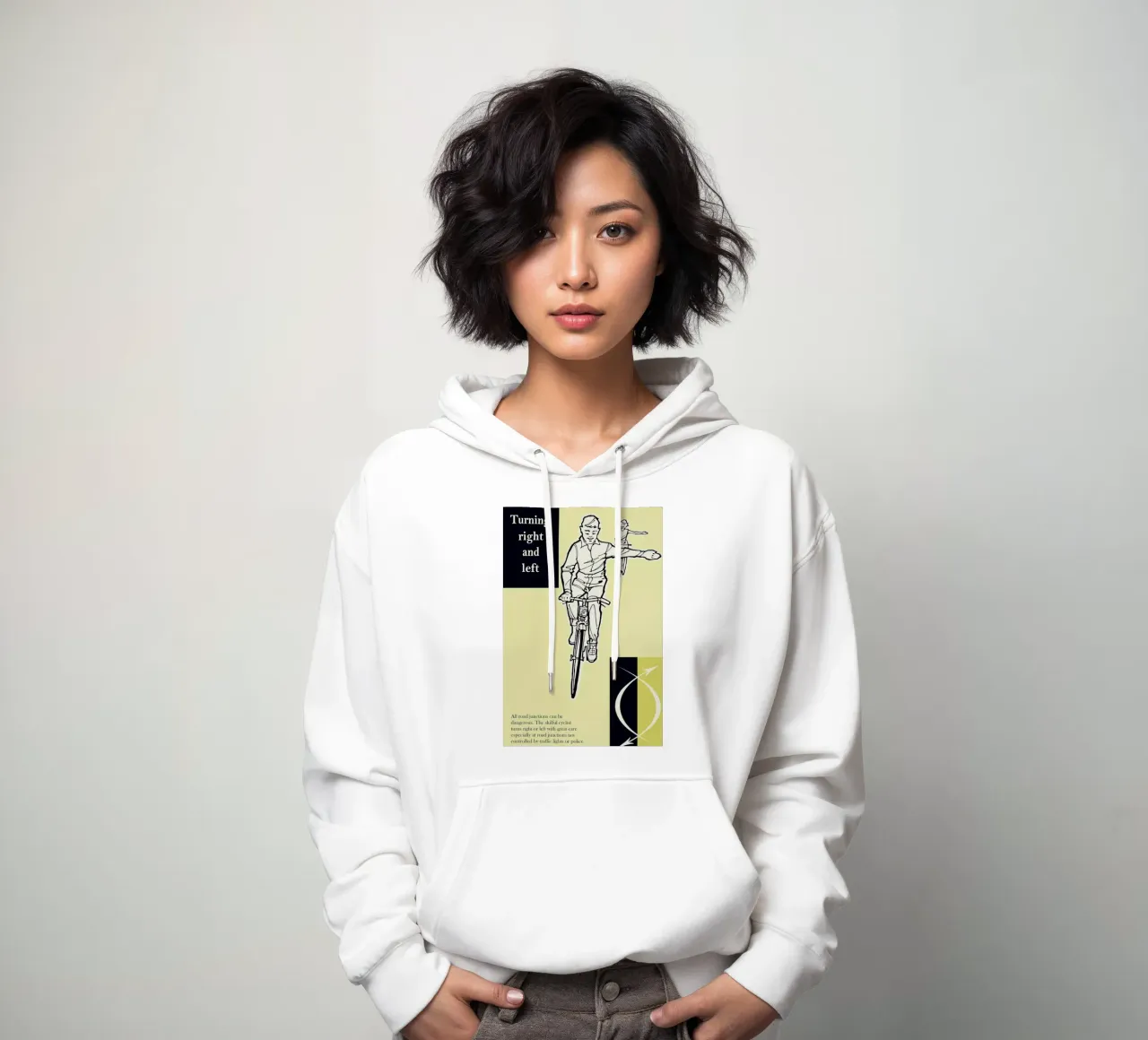 Turn Right and Left hoodie by Hemingway Design