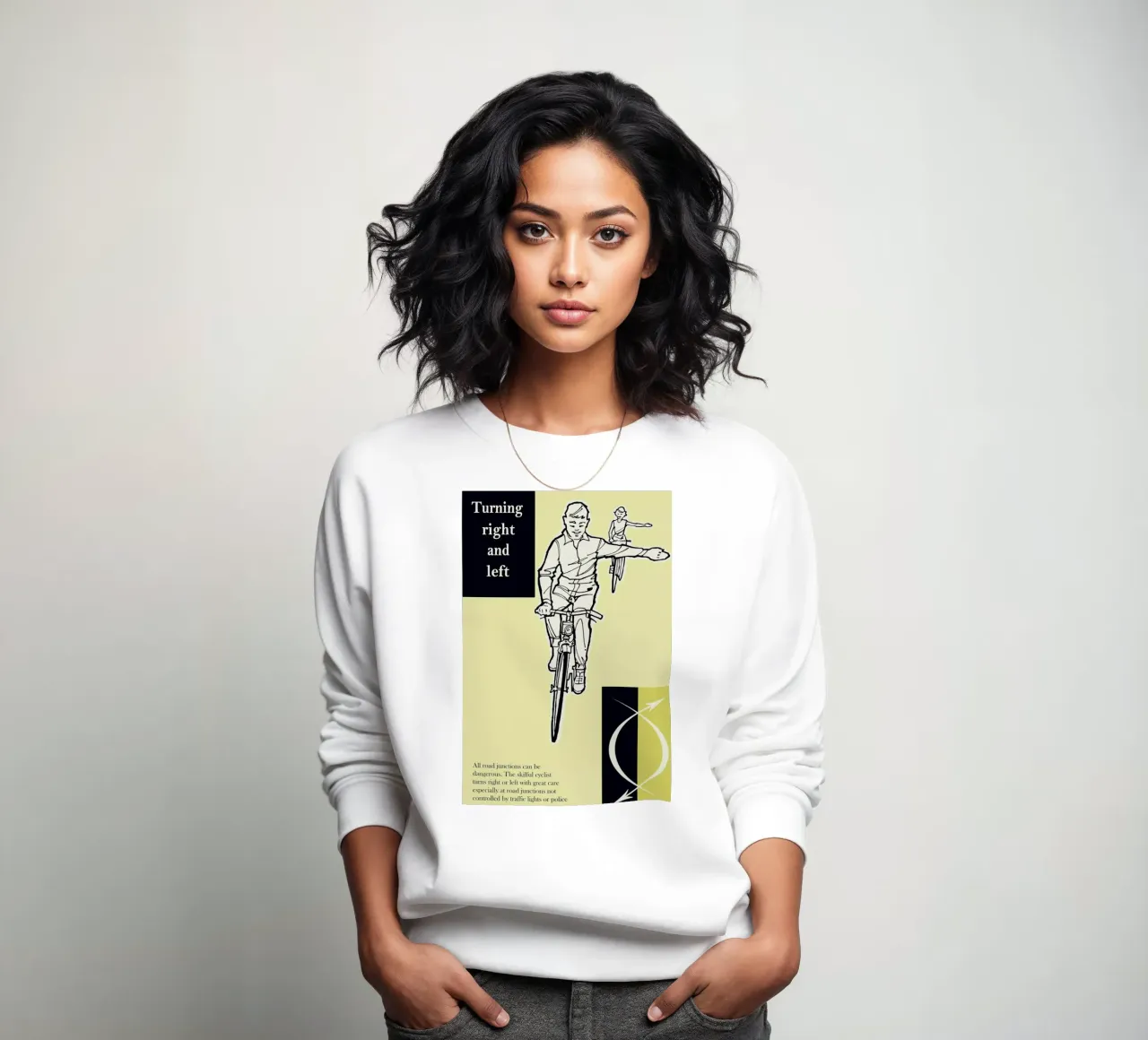 Turn Right and Left sudadera de Hemingway Design
