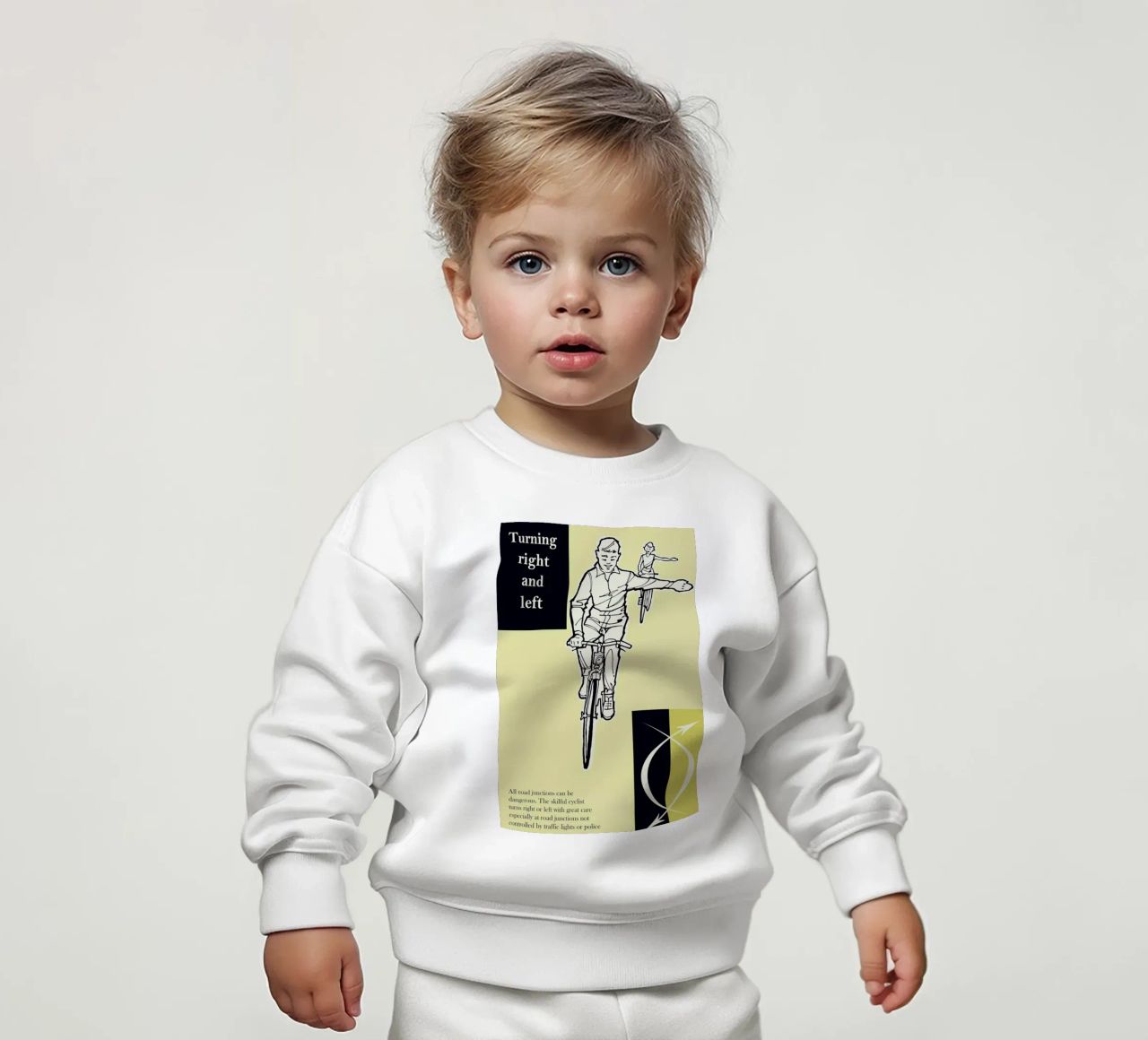 Turn Right and Left felpa neonato da Hemingway Design
