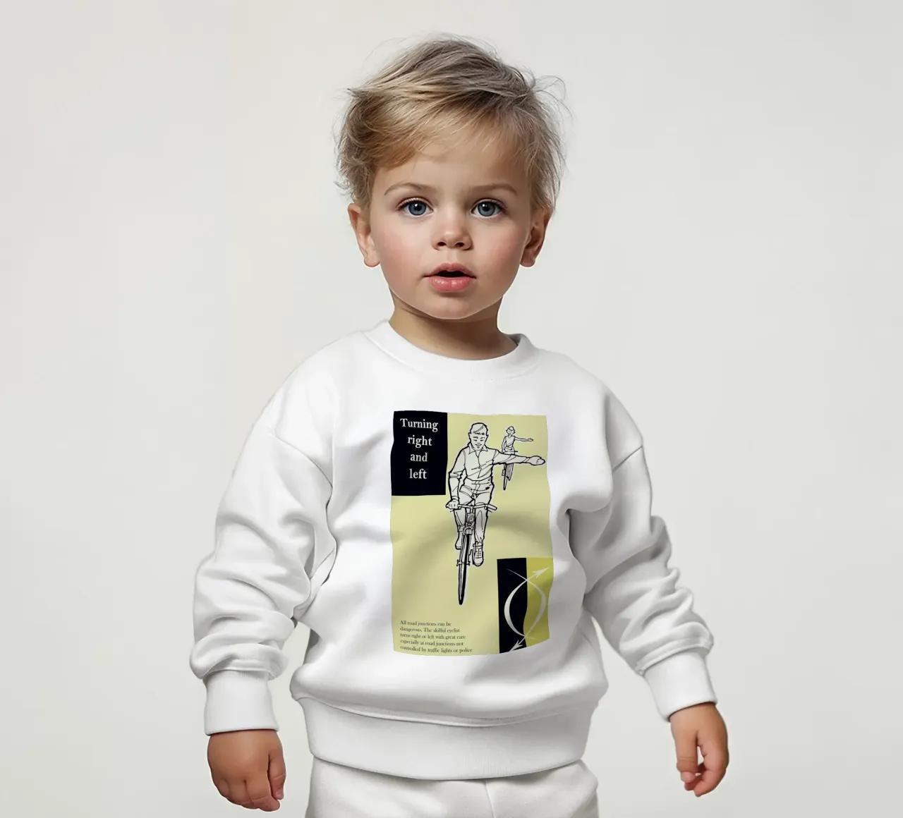 Turn Right and Left baby sweatshirt van Hemingway Design