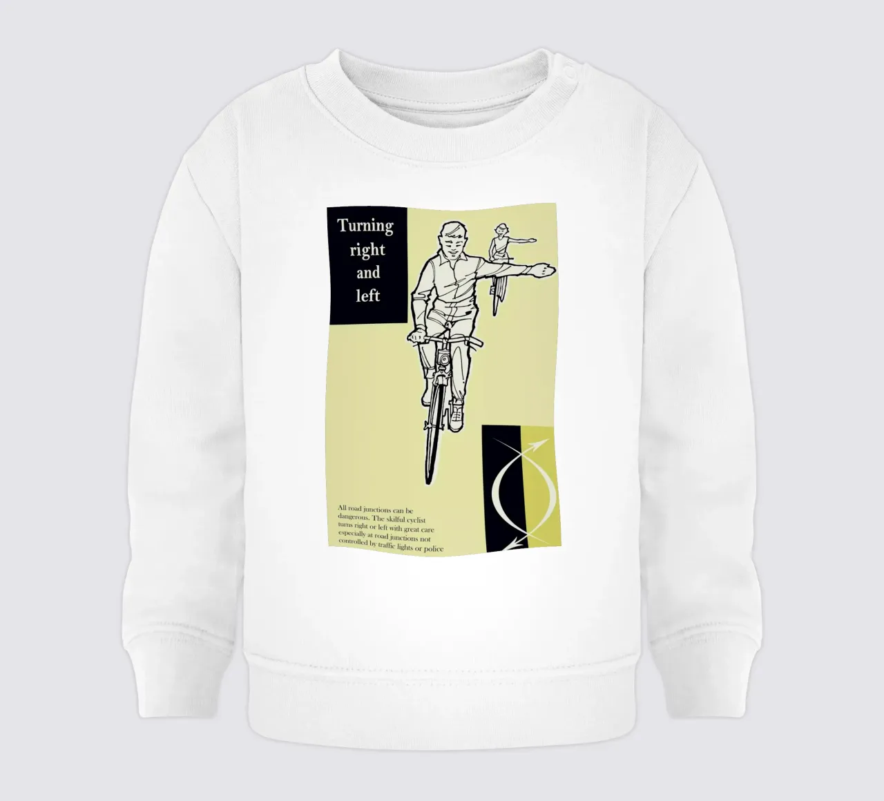Turn Right and Left baby sweatshirt van Hemingway Design
