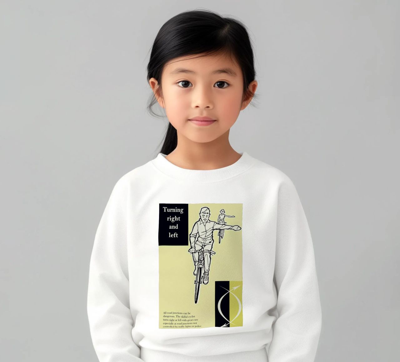 Turn Right and Left felpa bambino da Hemingway Design