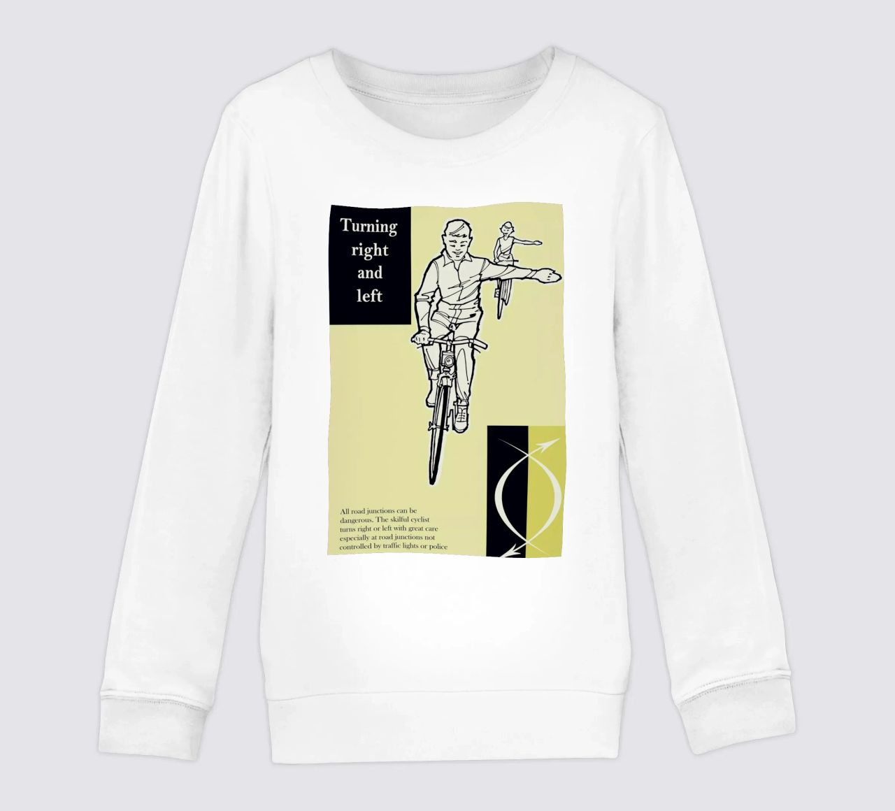 Turn Right and Left felpa bambino da Hemingway Design