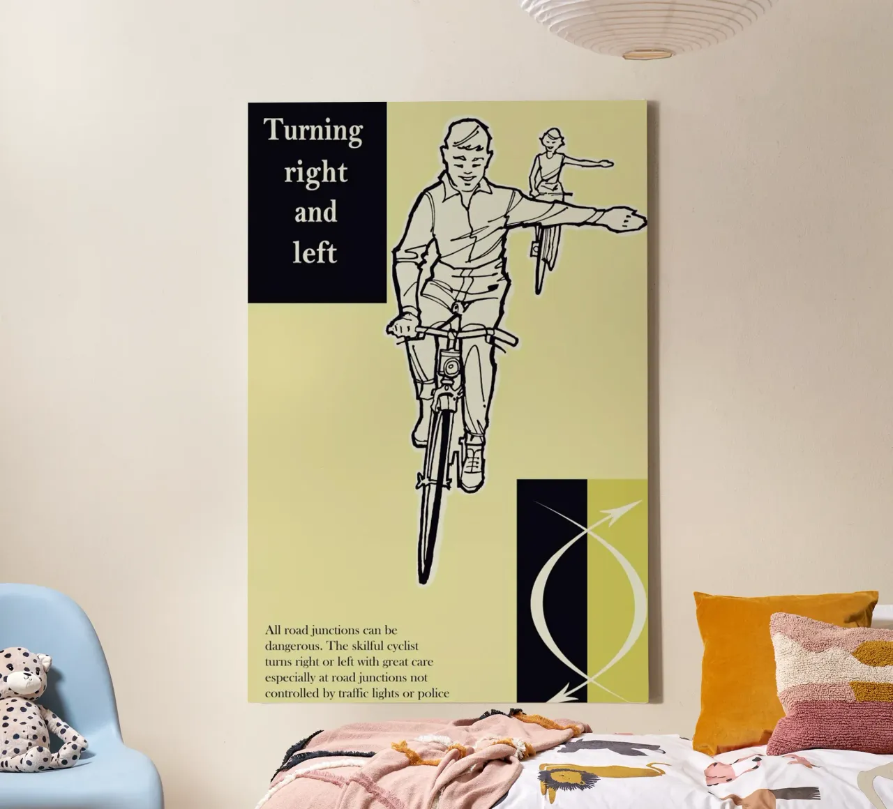 Turn Right and Left tela con Cornice a cassetta da Hemingway Design