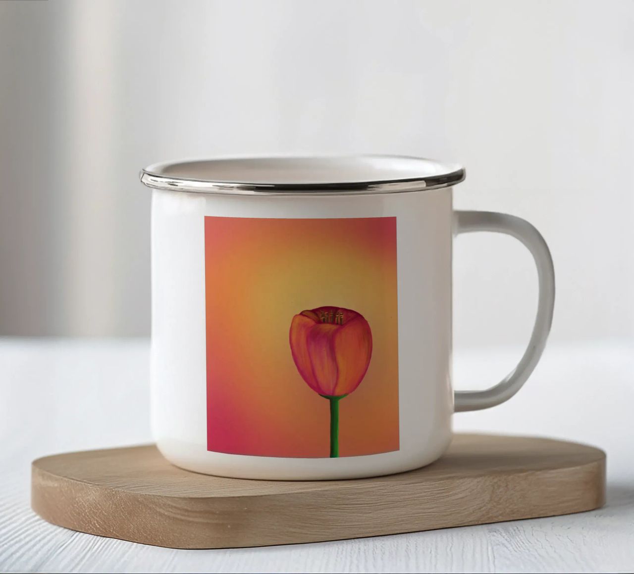Tulip tazza in smalto da bezirossi
